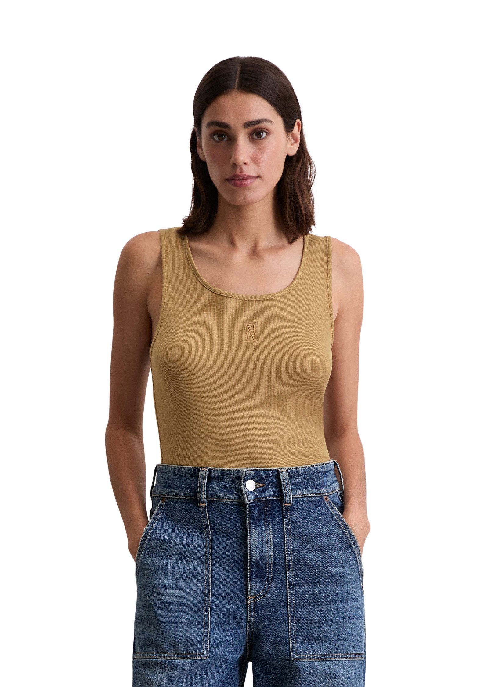 Marc O'Polo T-Shirt aus softem Rippjersey günstig online kaufen