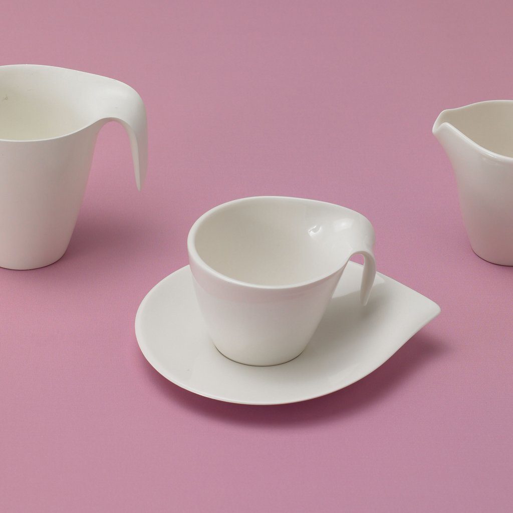Villeroy & Boch Untertasse Flow Kaffee-Untertasse, (1 St), Premium Porcelain, mikrow.- & spülm.sicher, Made in Germany