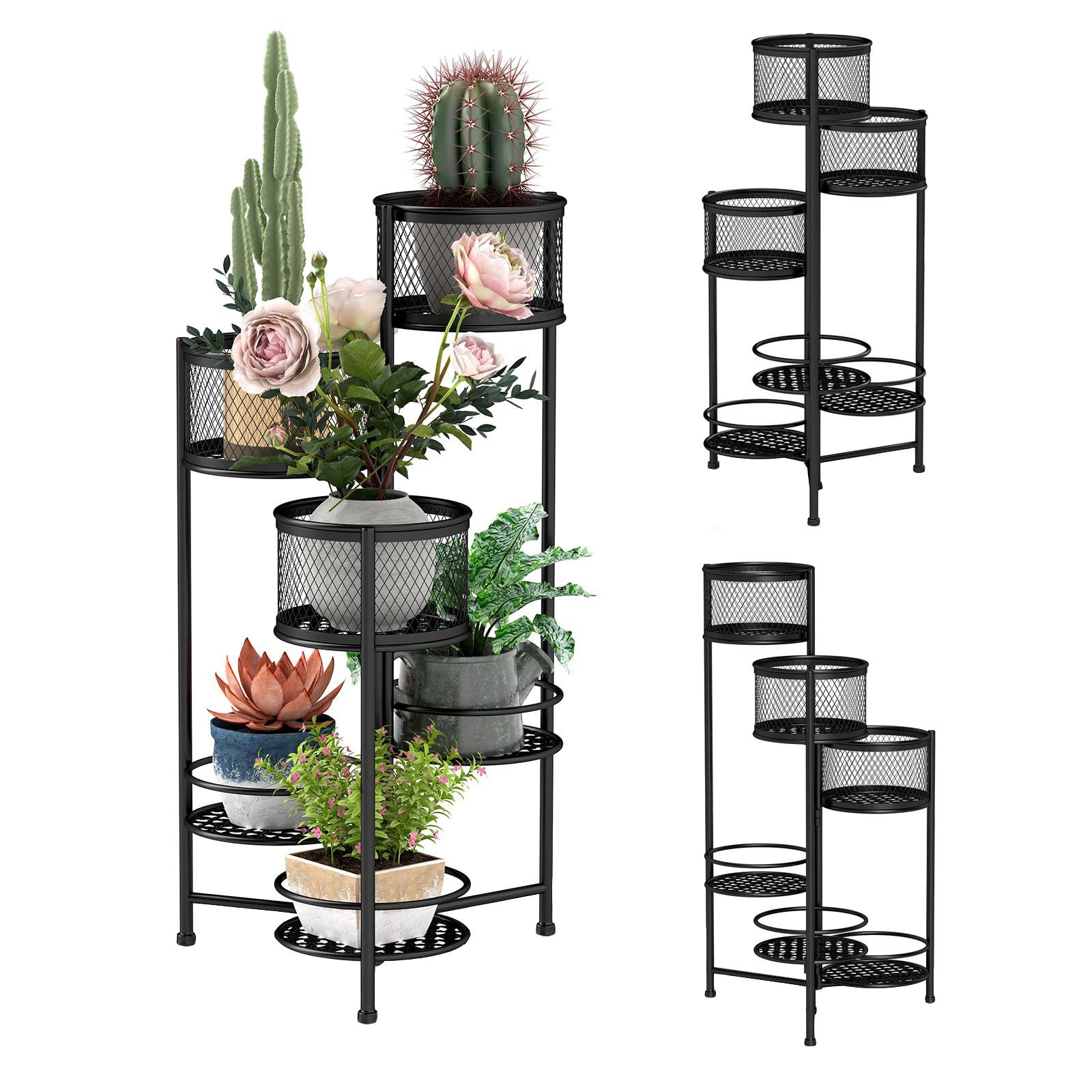 COSTWAY Blumenständer, Pflanzenständer 6 Etagen für Topfpflanzen, drehbar günstig online kaufen
