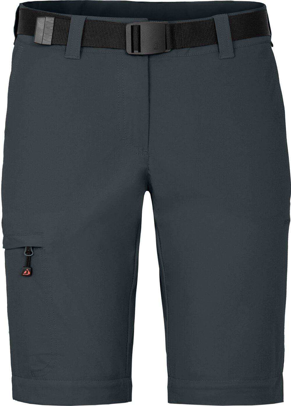 Bergson Outdoorhose BENNETT Zipp-Off (slim) Damen Wanderhose, vielseitig, pflegeleicht, Kurzgrößen, dunkel grau – Bild 4 von 5