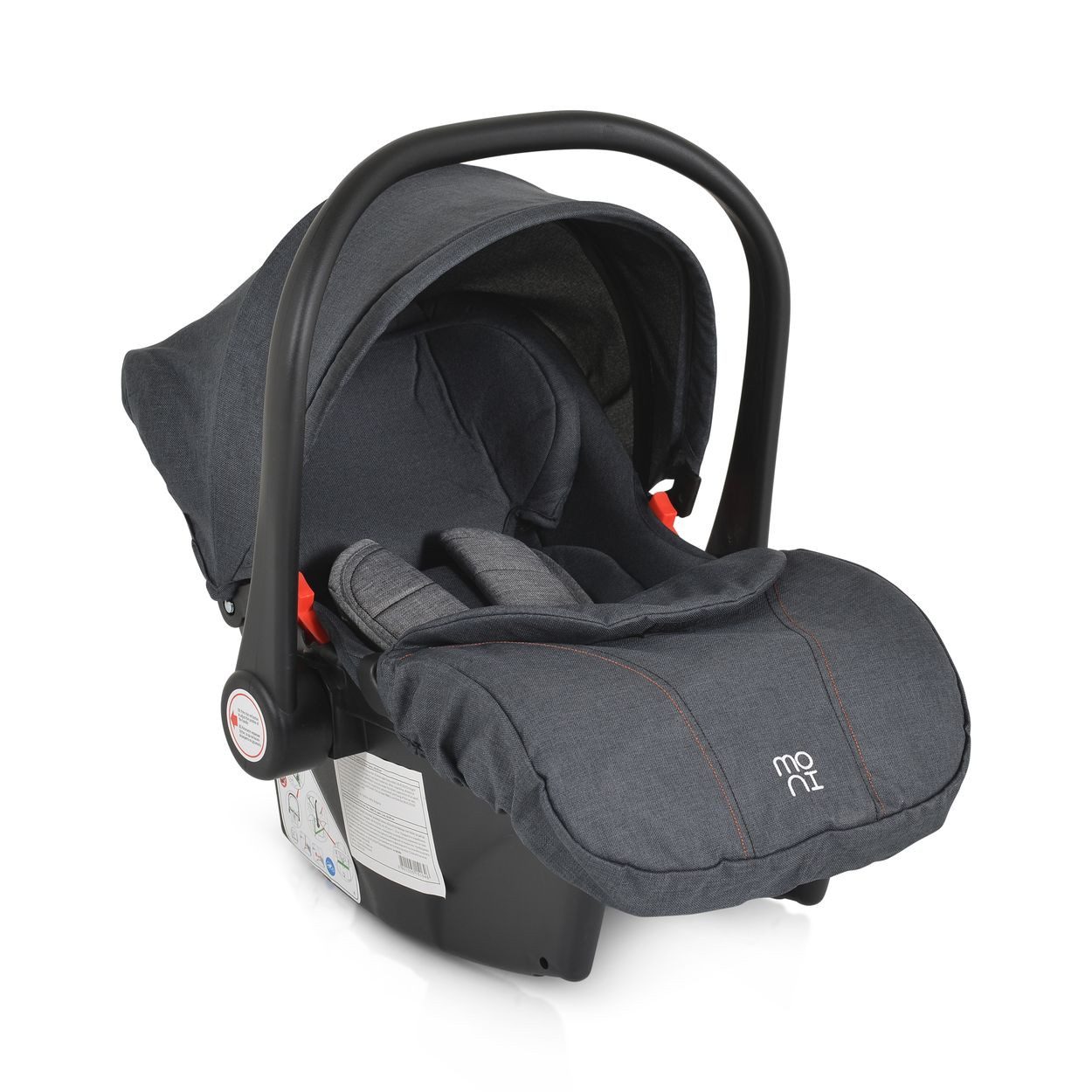 Moni Babyschale Babyschale Trio Set, ab: 0, bis: 1.25, mit Isofixbasis Royal, i-Size (40 - 87cm) Adapter