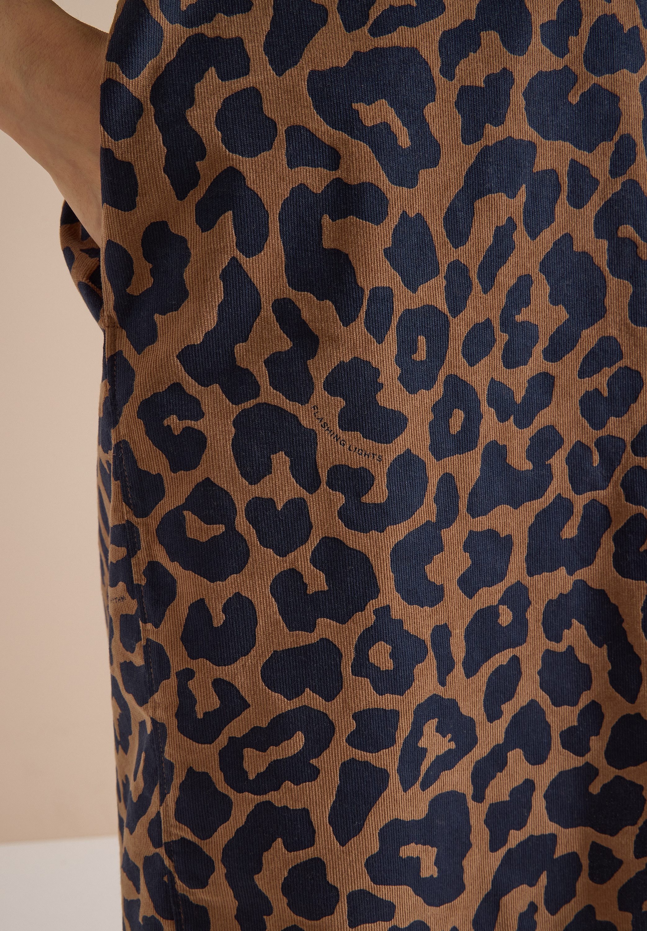 CECIL Cordkleid Animal Print, Brusttasche, Baumwolle