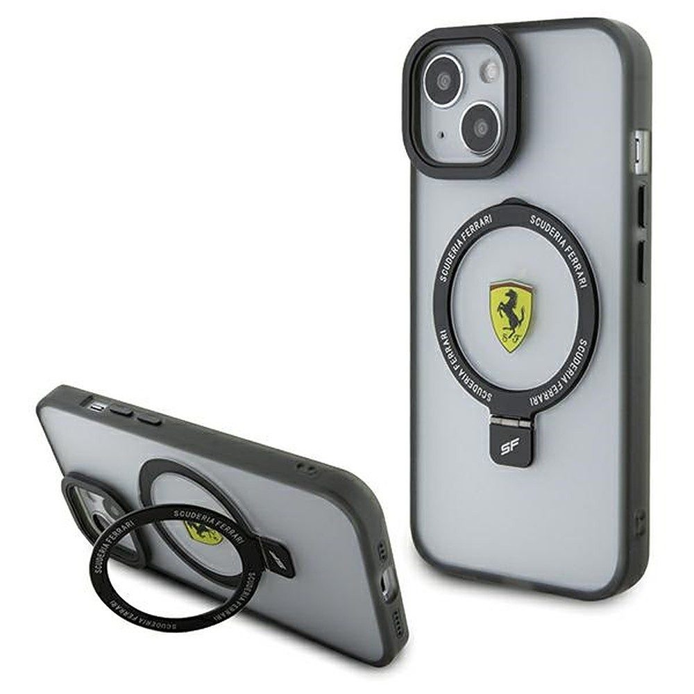 Ferrari Handyhülle Ständer Schutzhülle 6,1 Zoll, MagSafe, Ständerfunktion, mattiert, Lizenzware