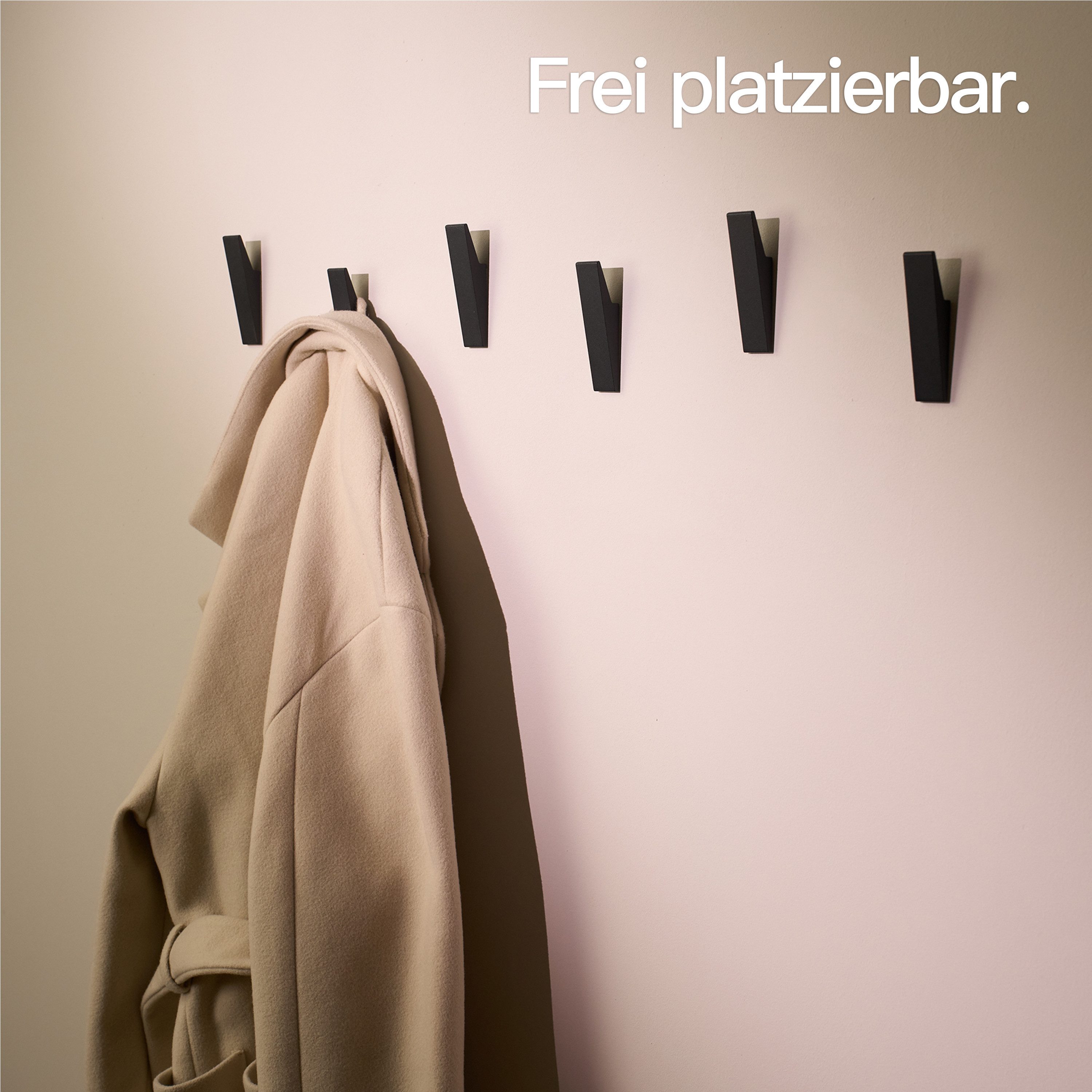 Designfabrik Hamburg Garderobenhaken Set mit versteckter Verschraubung (4 St) – Bild 4 von 5