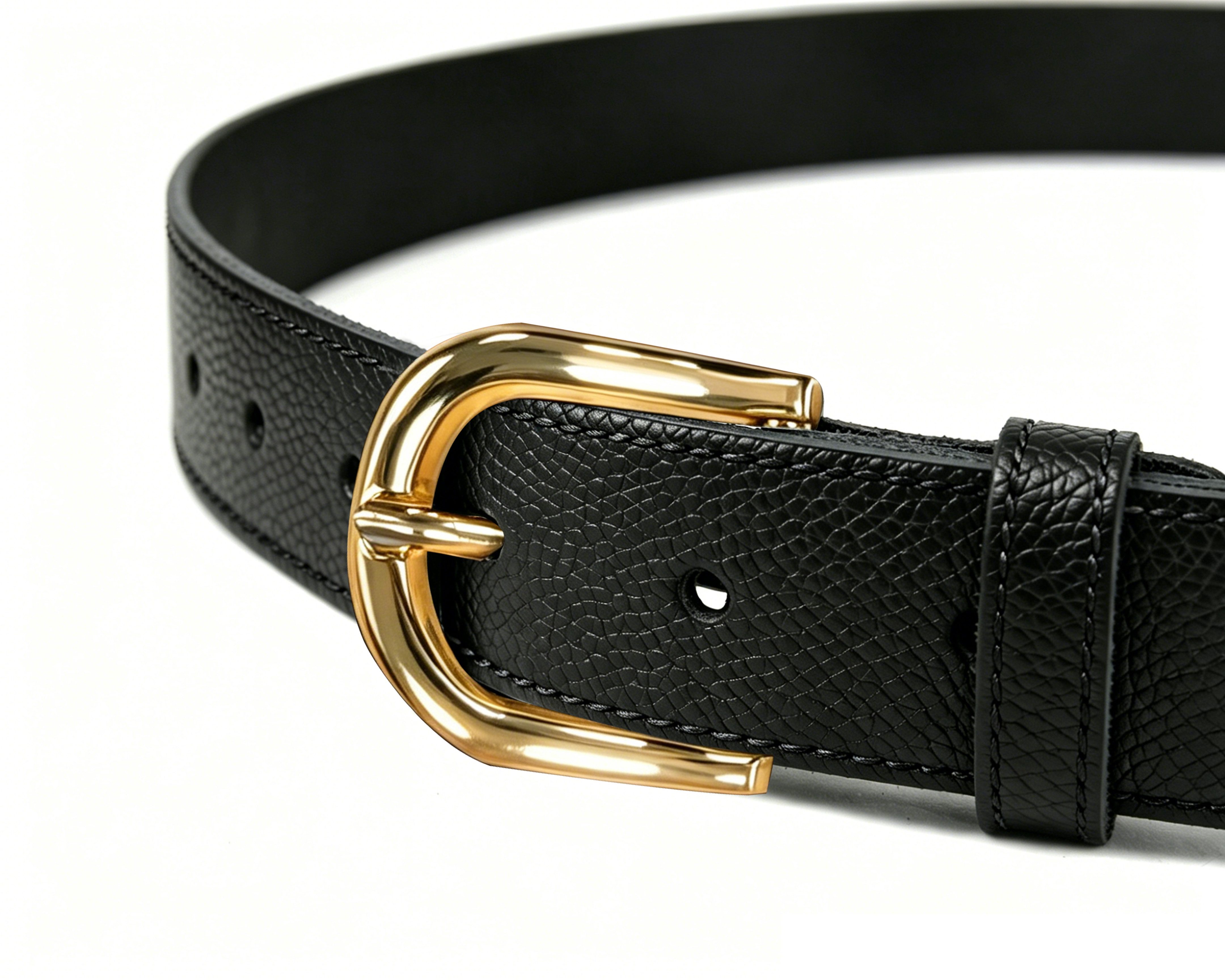 Fomax Ledergürtel Damen aus Echtleder 3 cm breit, Made in Italy (Schmaler Hüftgürtel) Anzuggürtel, Jeansgürtel für Kleid & Stoffhosen, kürzbar – Bild 5 von 5