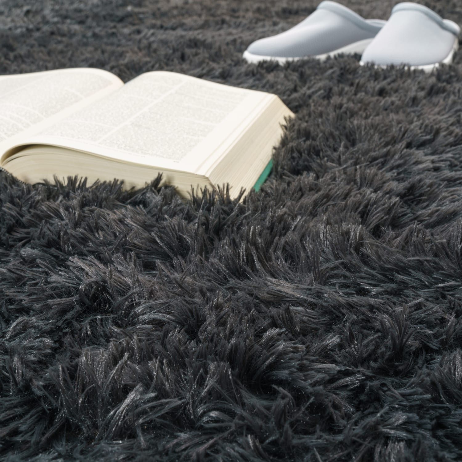 KADIMA DESIGN Teppich waschbar Unifarben Schlafzimmer Hochflor Teppich Shag günstig online kaufen