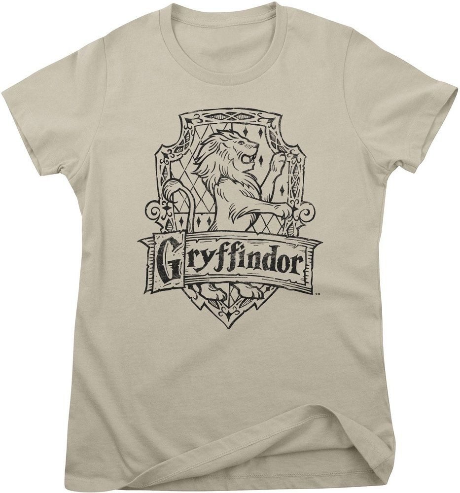 Harry Potter T-Shirt Harry Potter Gryffindor Washed Crest Girly Tee