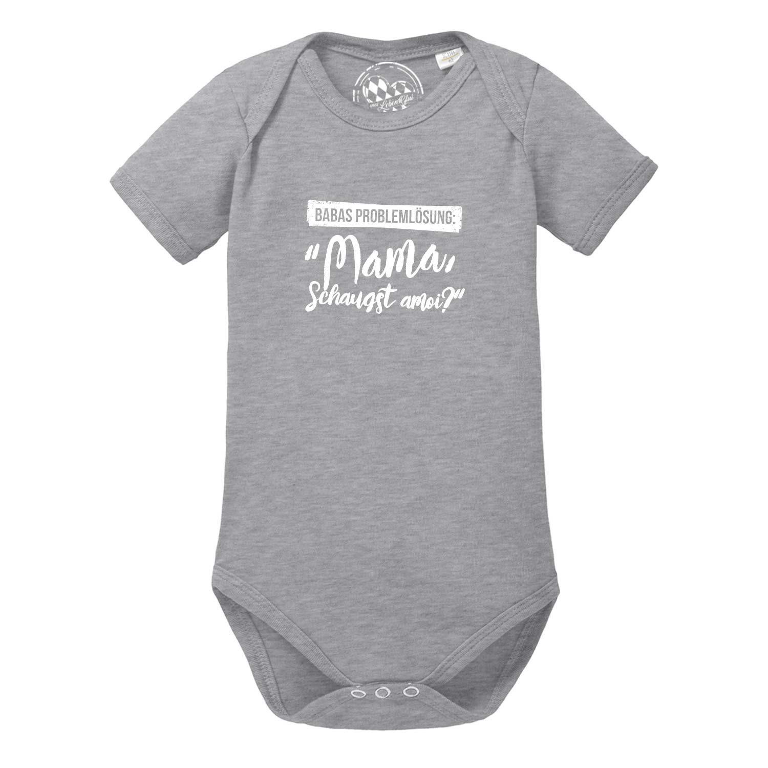 Bavariashop Shirtbody Baby Body "Papas Problemlösung…"