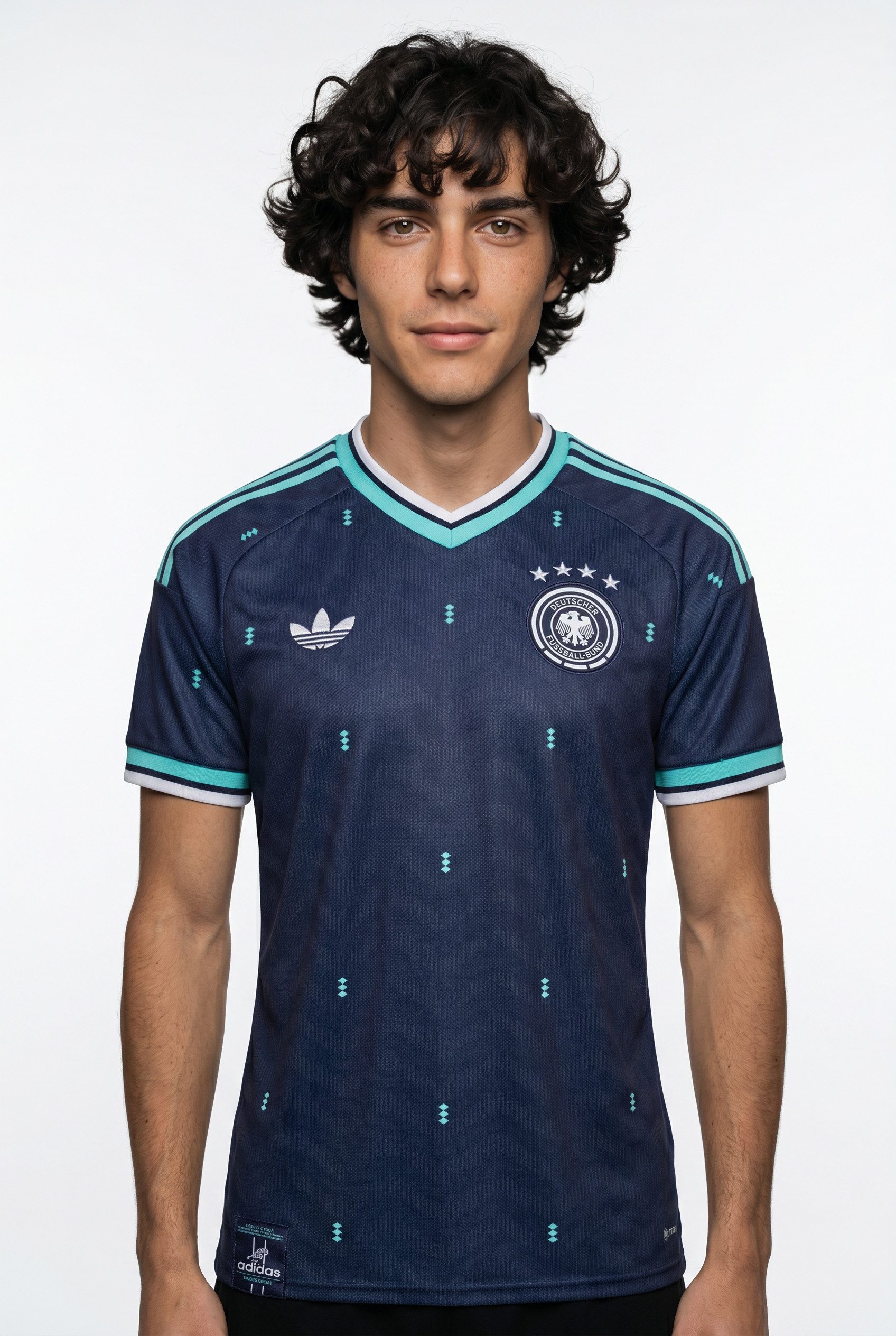 adidas Performance Fußballtrikot DFB A JSY mit Climacool® Technologie, mit V-Ausschnitt, mit geripptem Bund