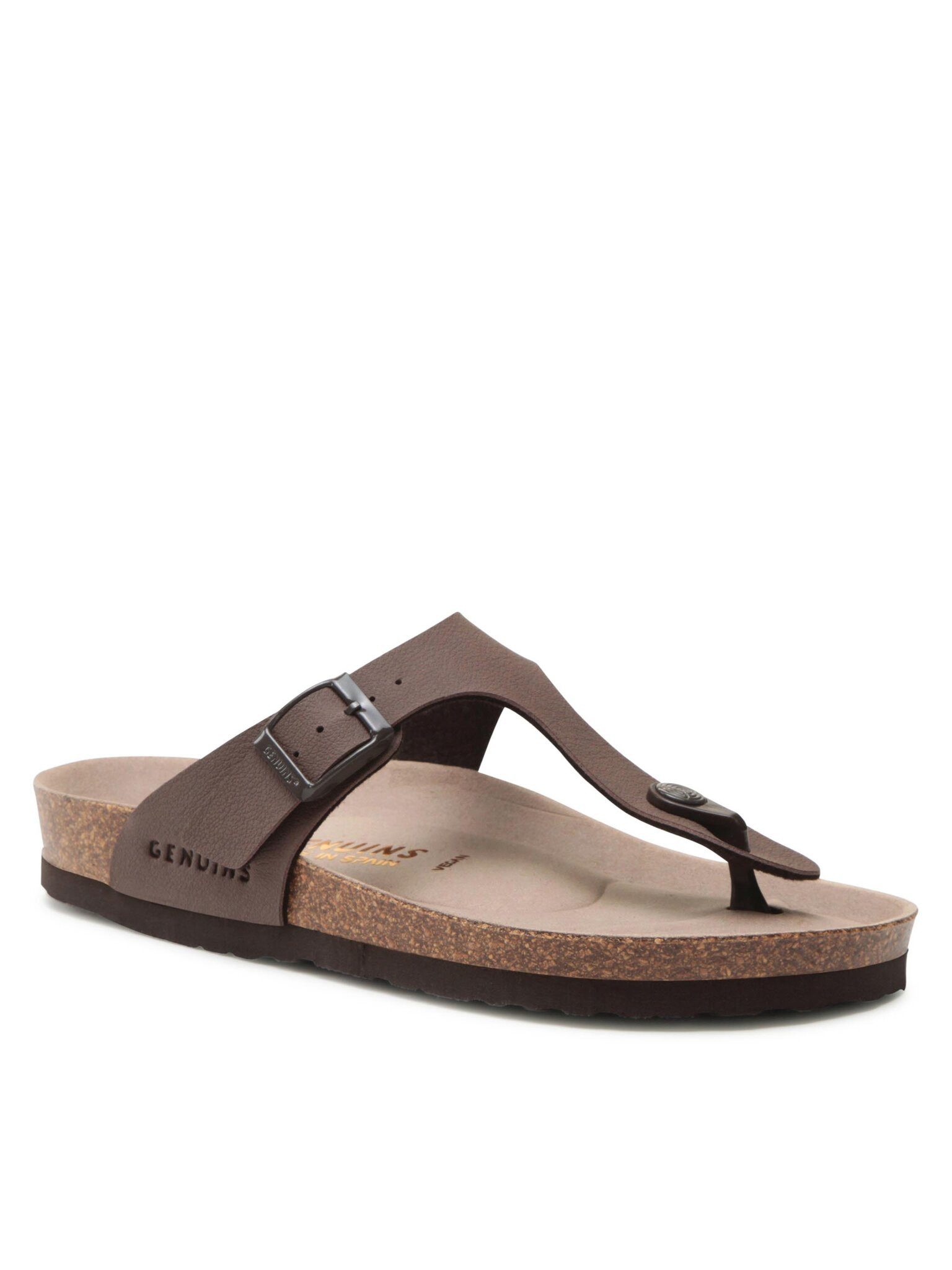 GENUINS Шлепанцы Rosas G104383 Dark Brown Шлепанцы