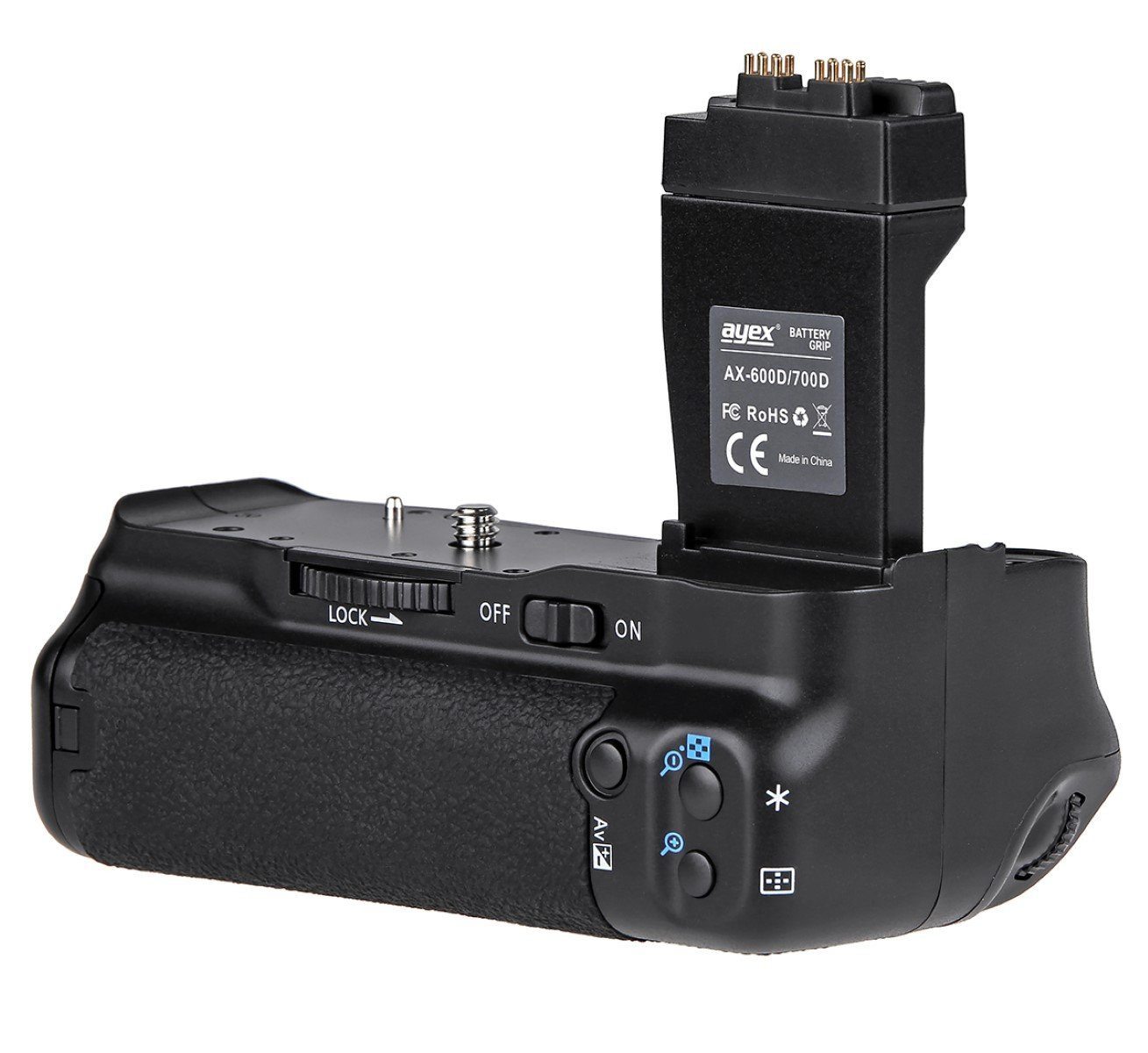 ayex Batteriegriff für Canon EOS 700D 650D 600D 550D ähnlich BG-E8 perfekt für Hochformat