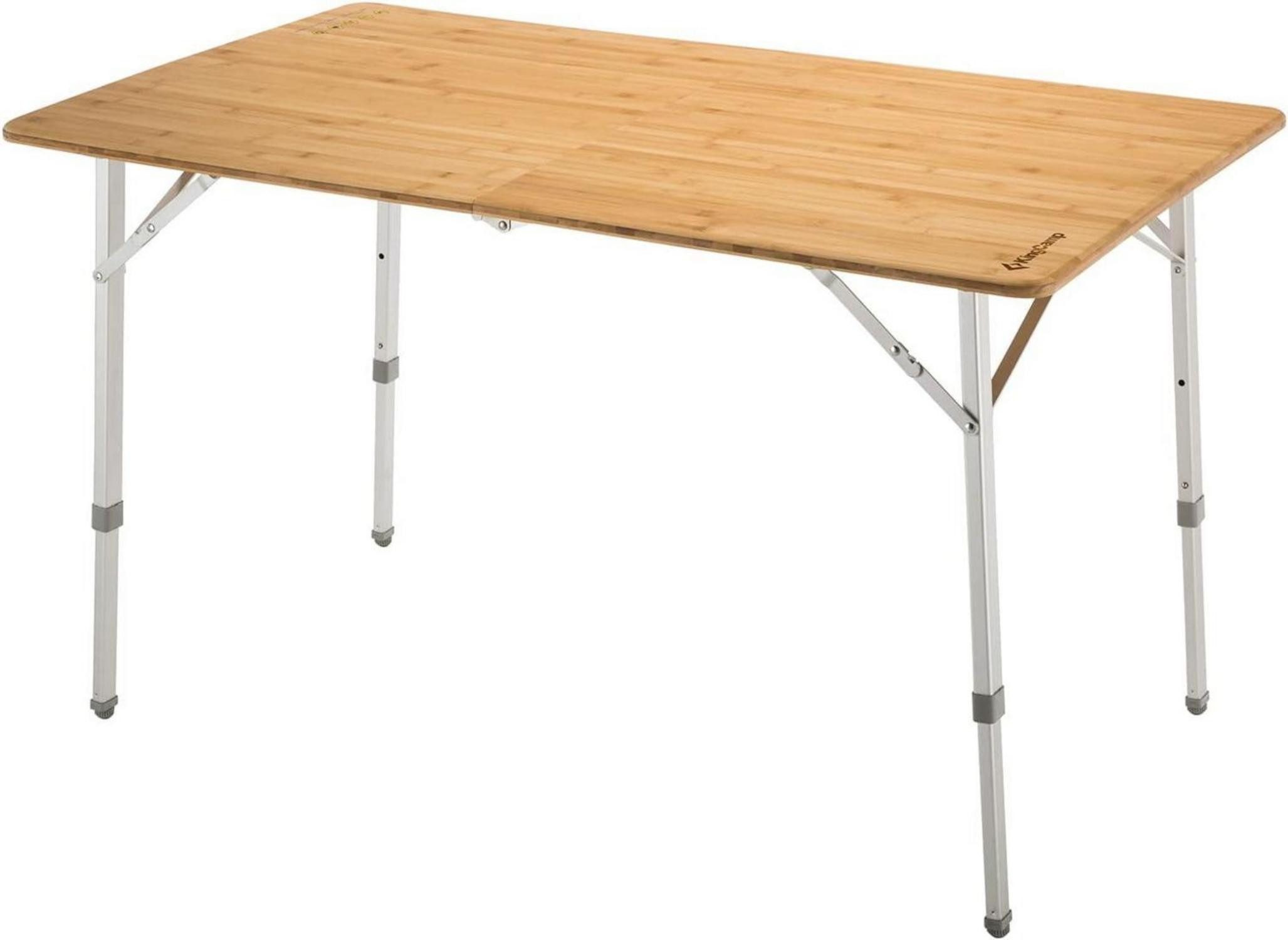 Campingtisch Klapptisch Bambus höhenverstellbar UV-Schutz Camping Garten