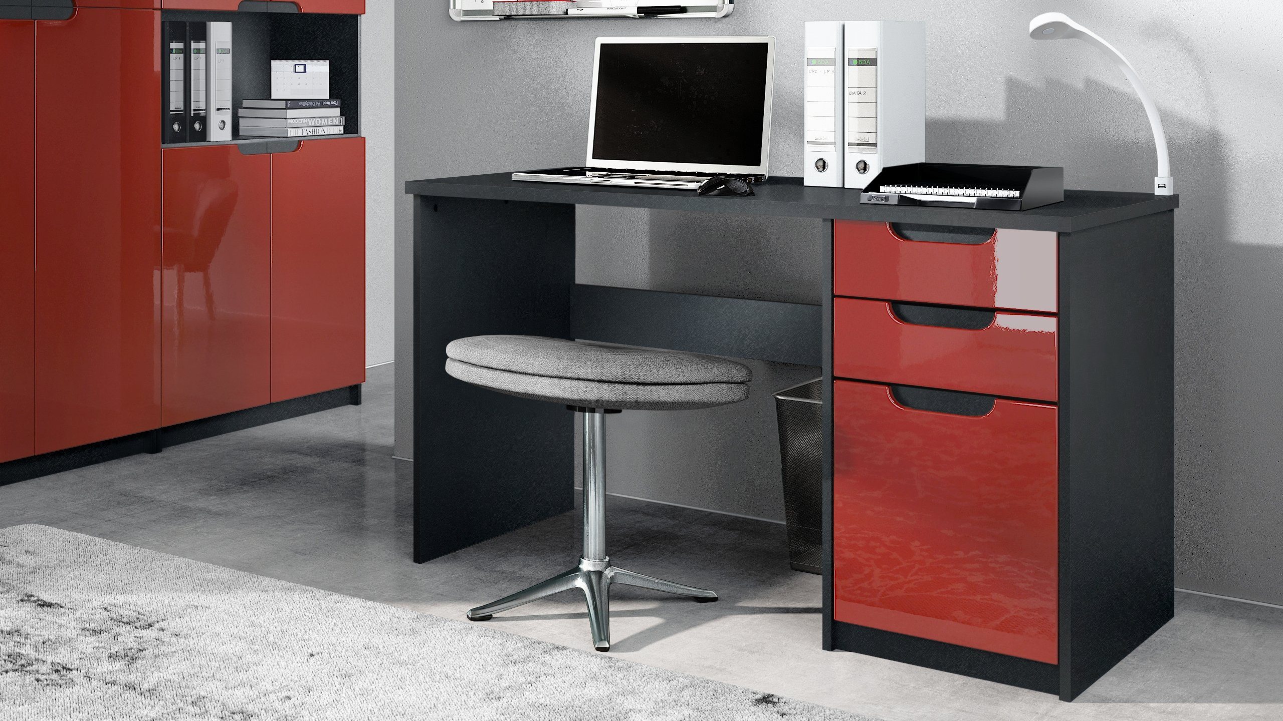 Vladon Schreibtisch Logan (Bürotisch, mit 2 günstig online kaufen