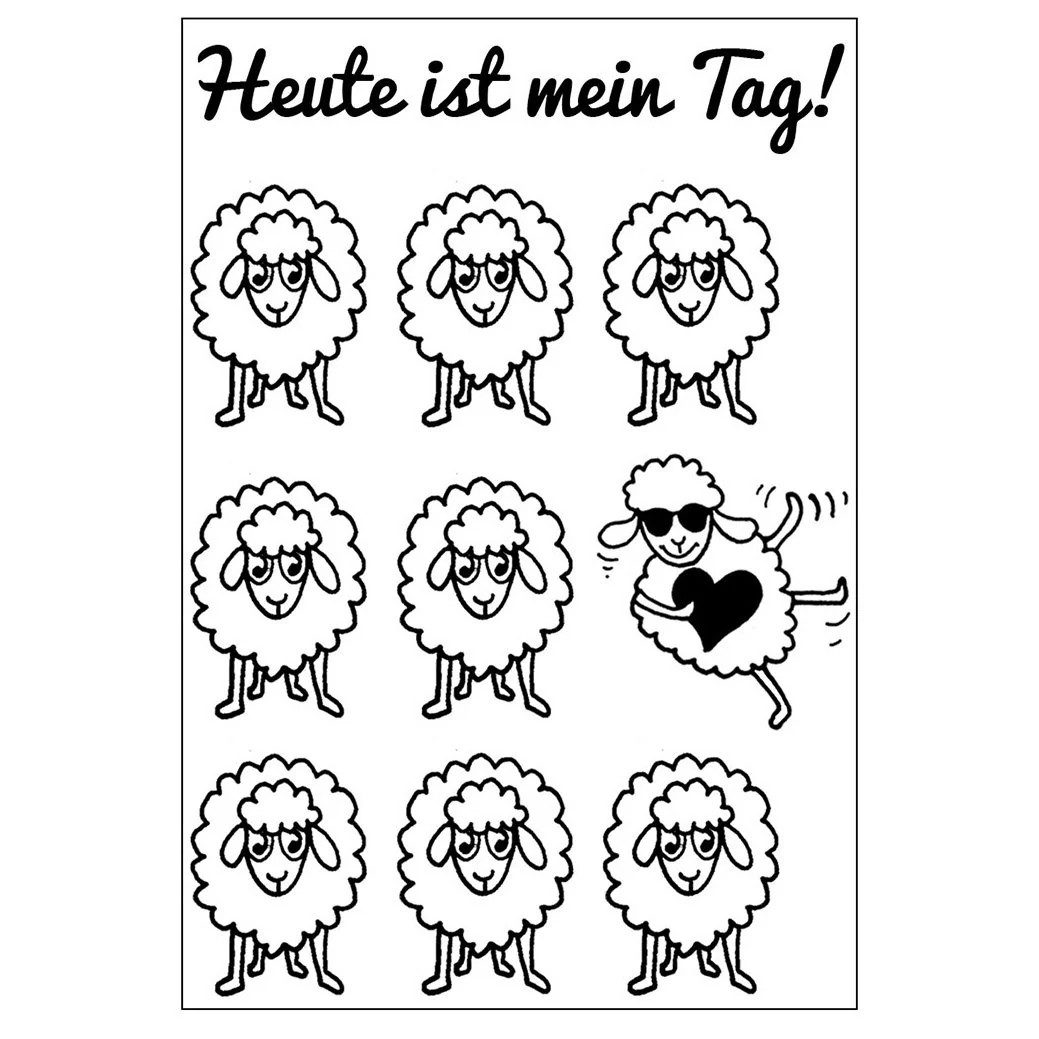 efco creative Stempel Clear Motiv: Heute ist mein Tag! / 10 - teilig