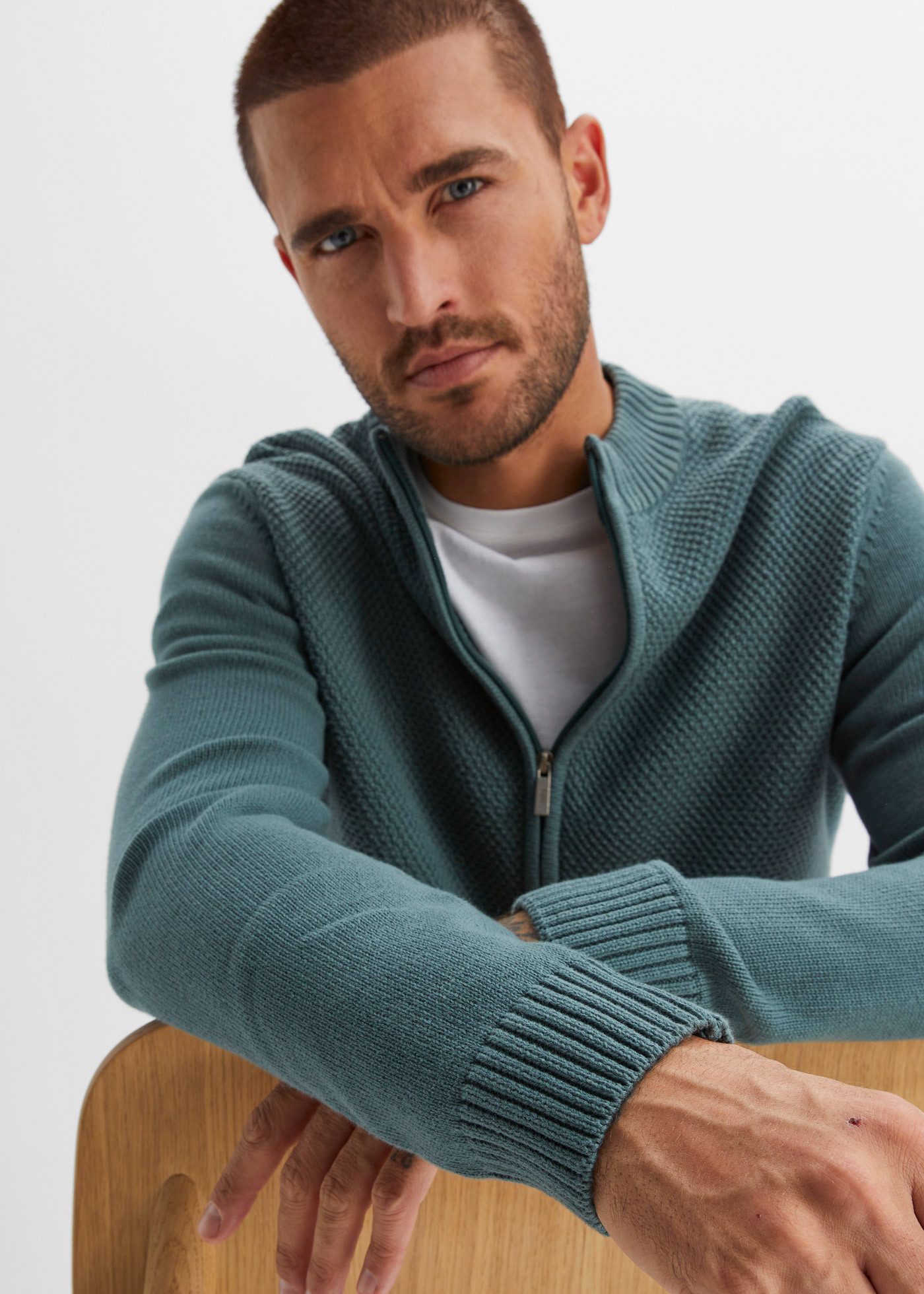 bonprix Strickjacke Feinstrickjacke aus reiner Baumwolle