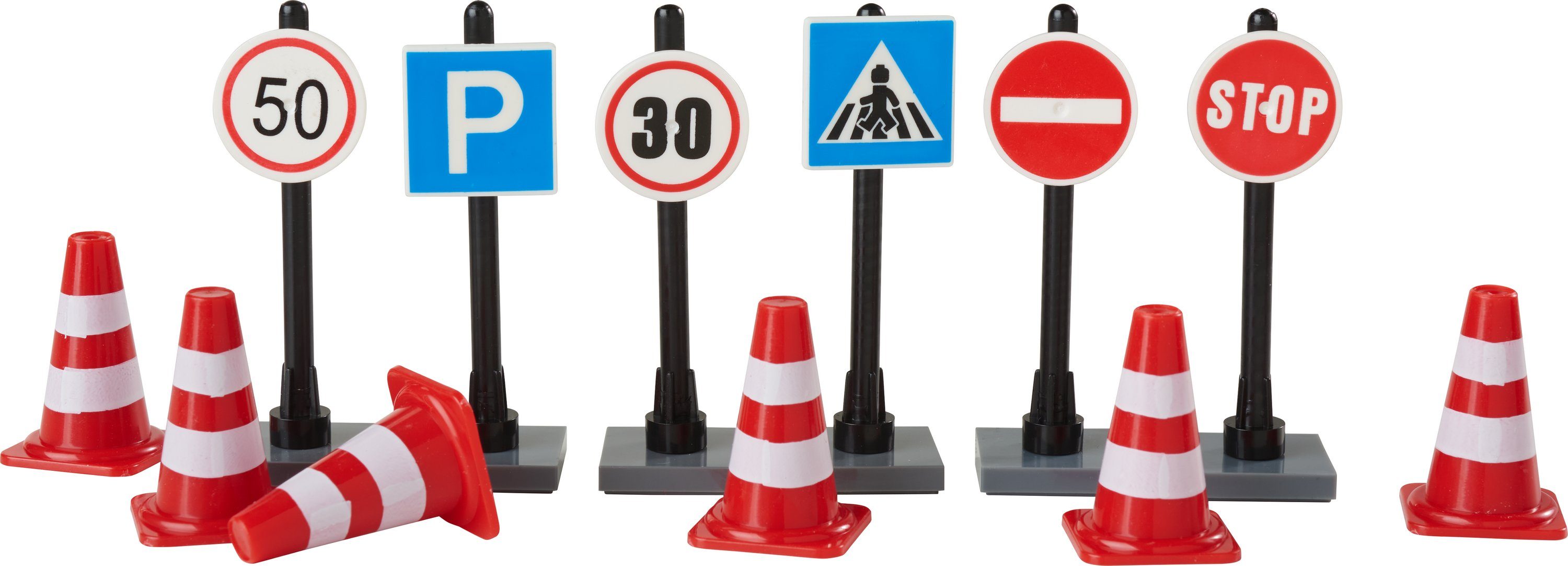 HobbyFun Dekofigur Бес-Set Pylonen & Verkehrsschilder, 12 Teile