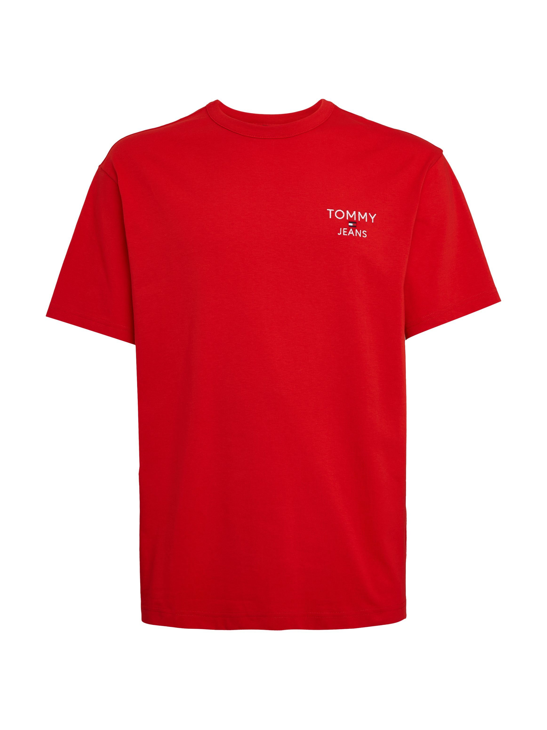 TJM Stickerei TEE REG Jeans Tommy T-Shirt Crimson Jeans Tommy mit Deep EXT CORP