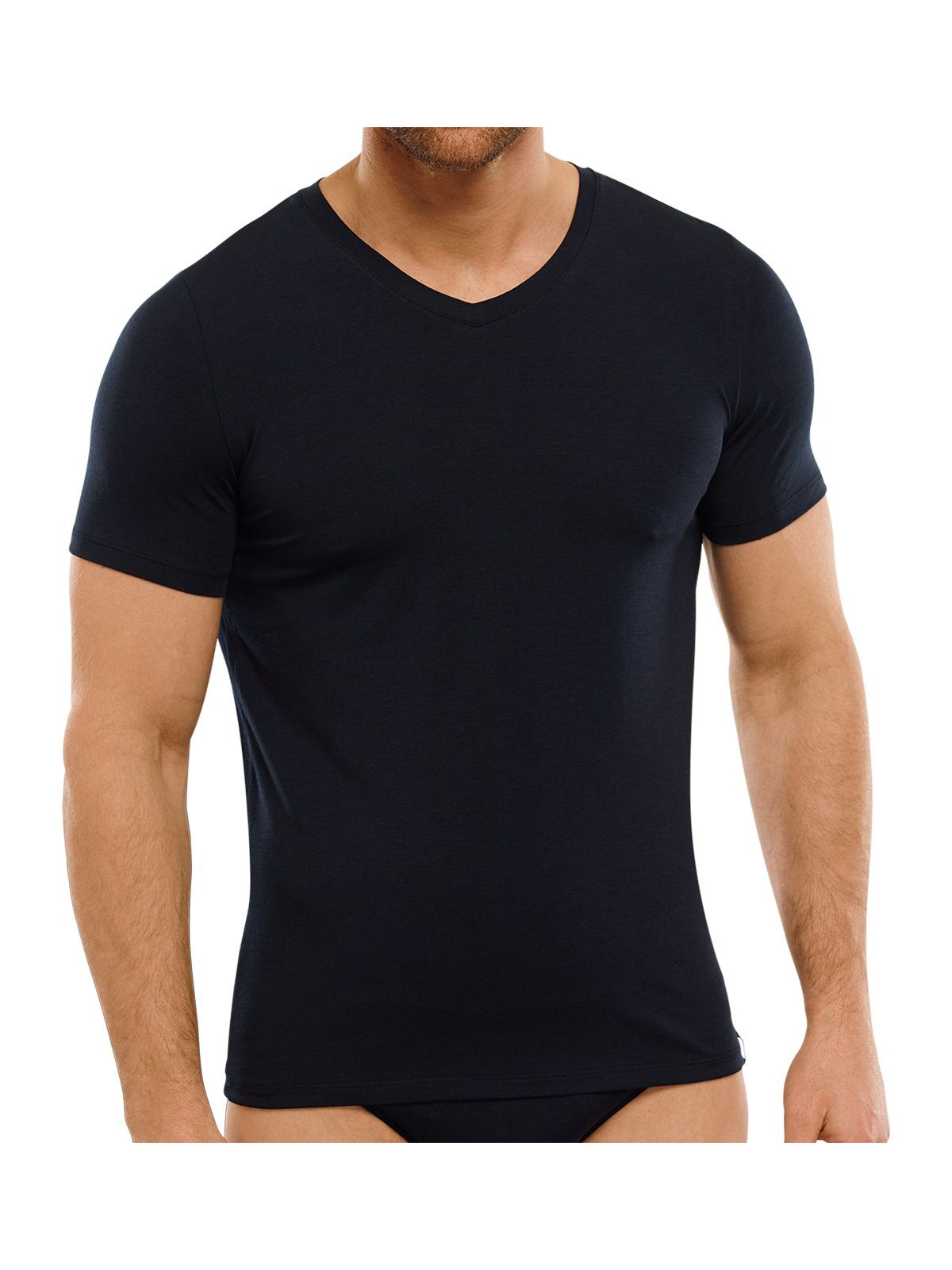 Unterziehshirt Schiesser Long Life Soft V-Neck Shirt