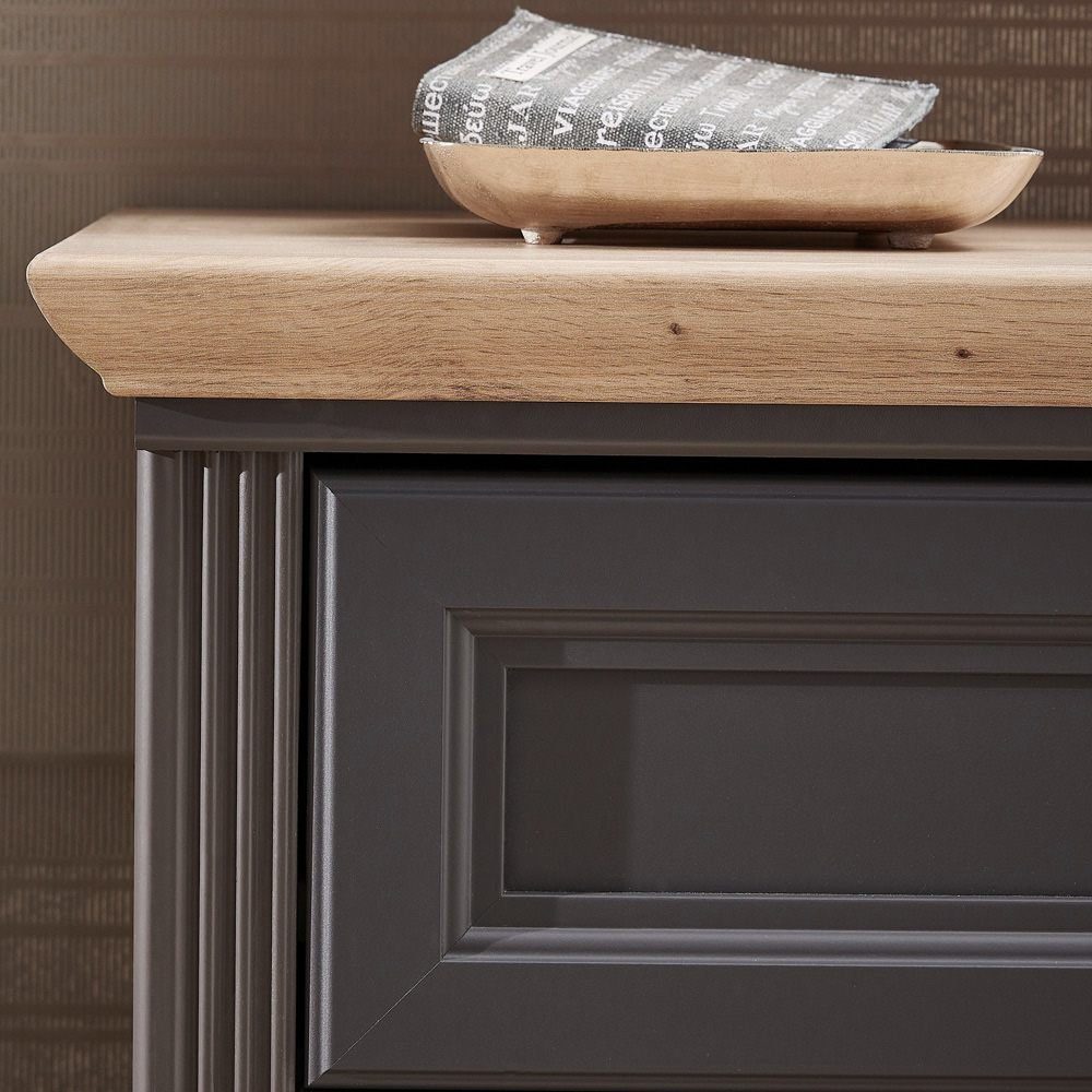 Lomadox Sideboard JÜLICH-36, in graphit mit Artisan Eiche Nb. 165/102/41 cm