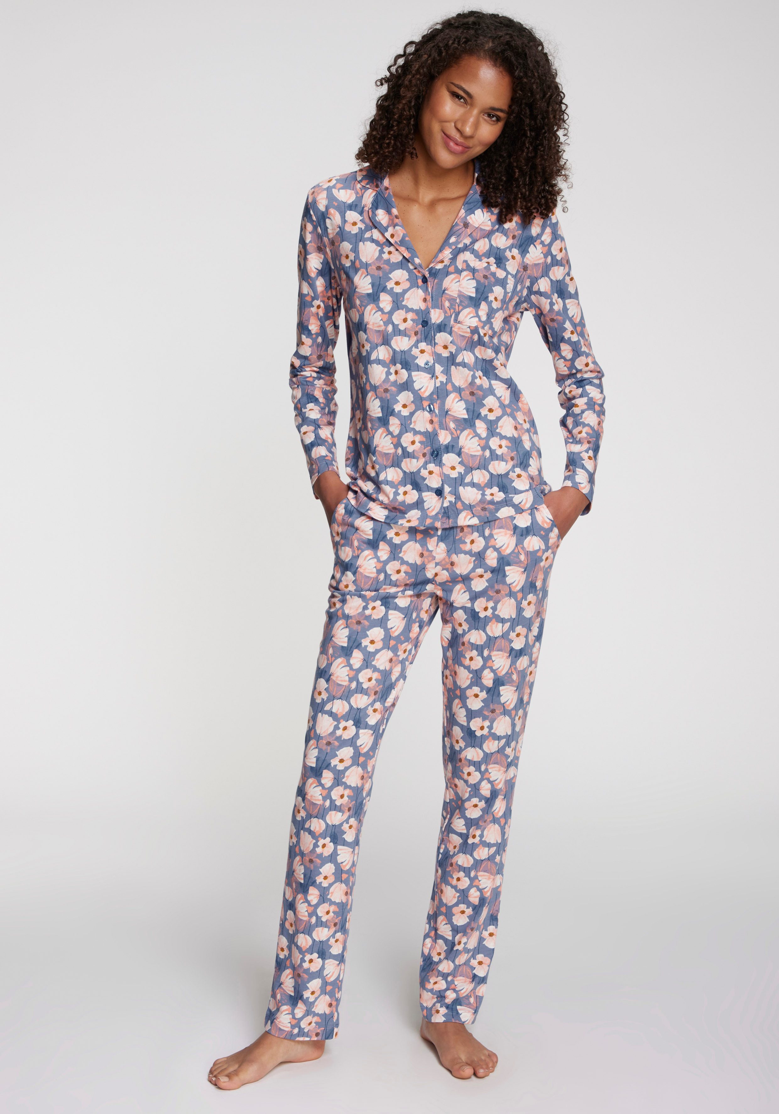 Vivance Dreams by Lascana Pyjamahose mit Schönem Allover-Muster