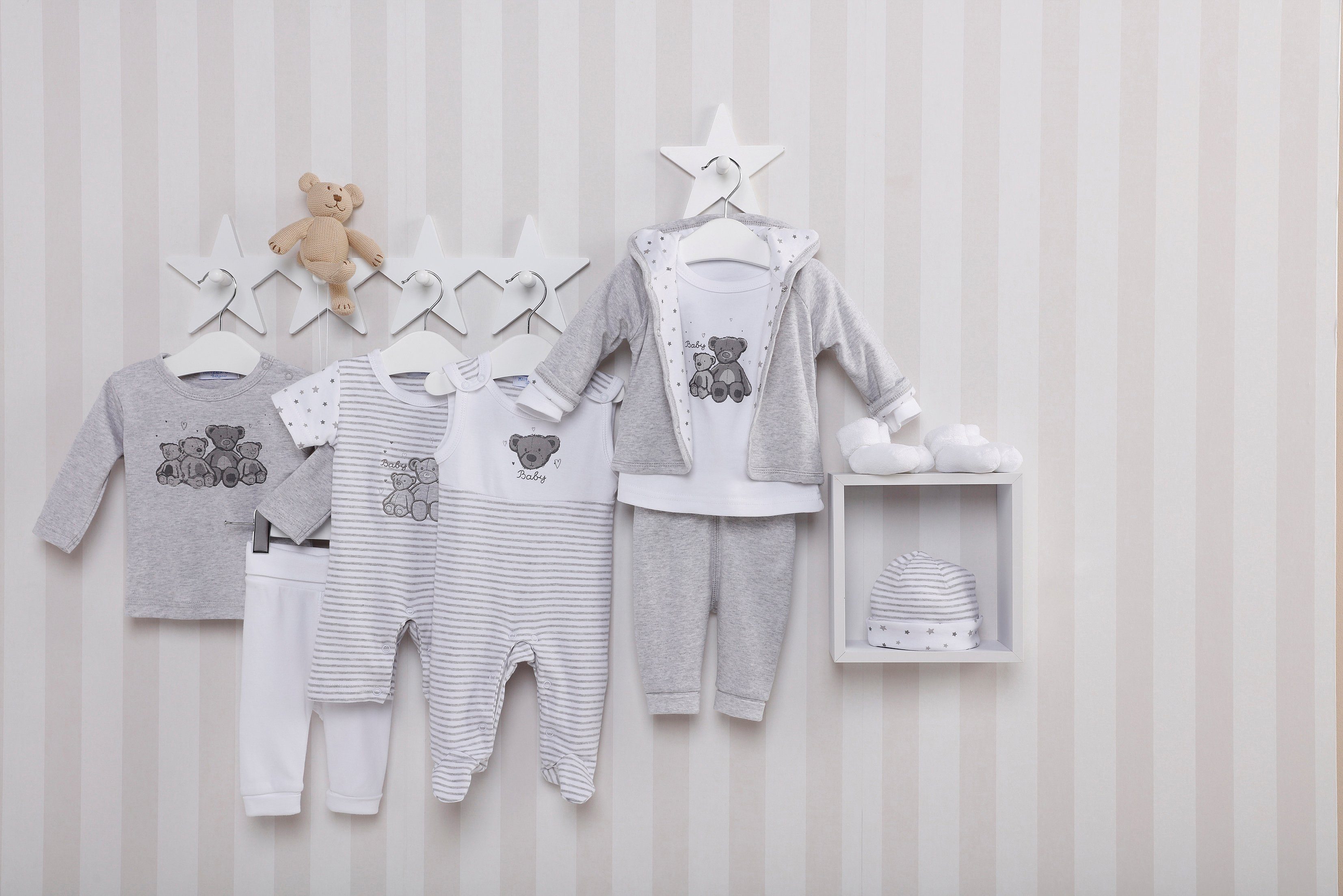 Klitzeklein Neugeborenen-Geschenkset Baby-Set (Set, 8-tlg) Bio-Baumwolle aus