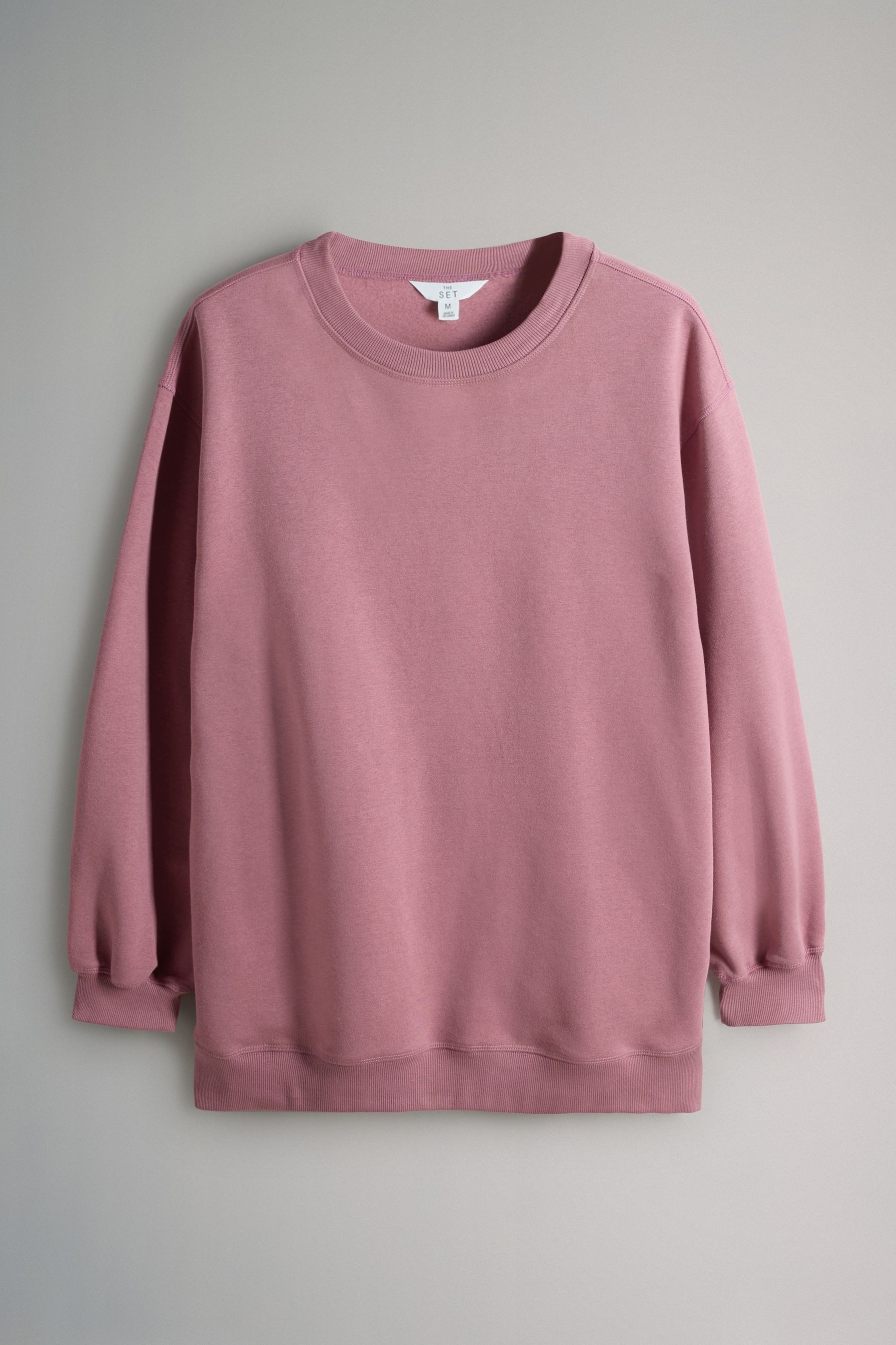 The Set Sweater 2 x The Set Lange Sweatshirts mit seitlichem RV (2-tlg) günstig online kaufen
