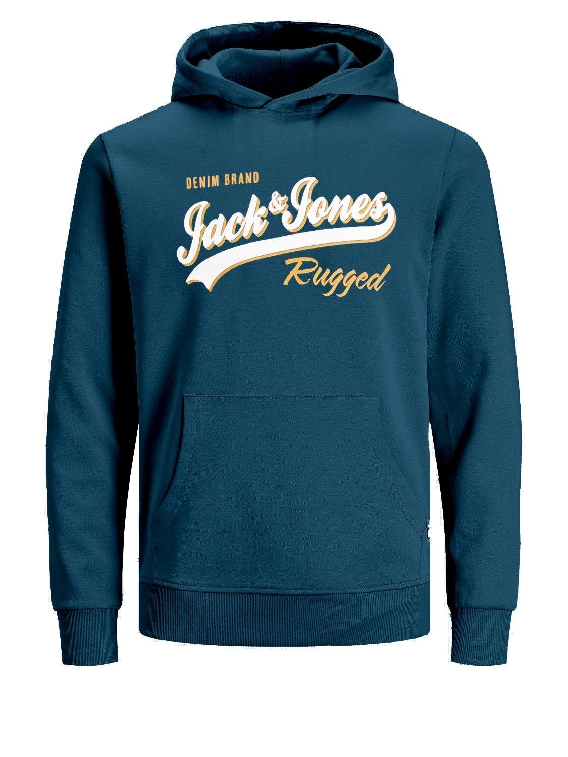 Jack & Jones Junior Sweatshirt JJELOGO SWEAT HOOD 2 COL 22/23 JNR sailor blue | 