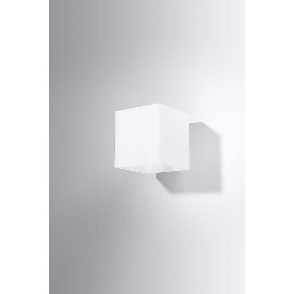 cm nicht Glas Wandlampe & UP Wandleuchte, etc-shop Leuchtmittel 12 H Wandleuchte Esszimmer DOWN Weiß inklusive, Wohnzimmer