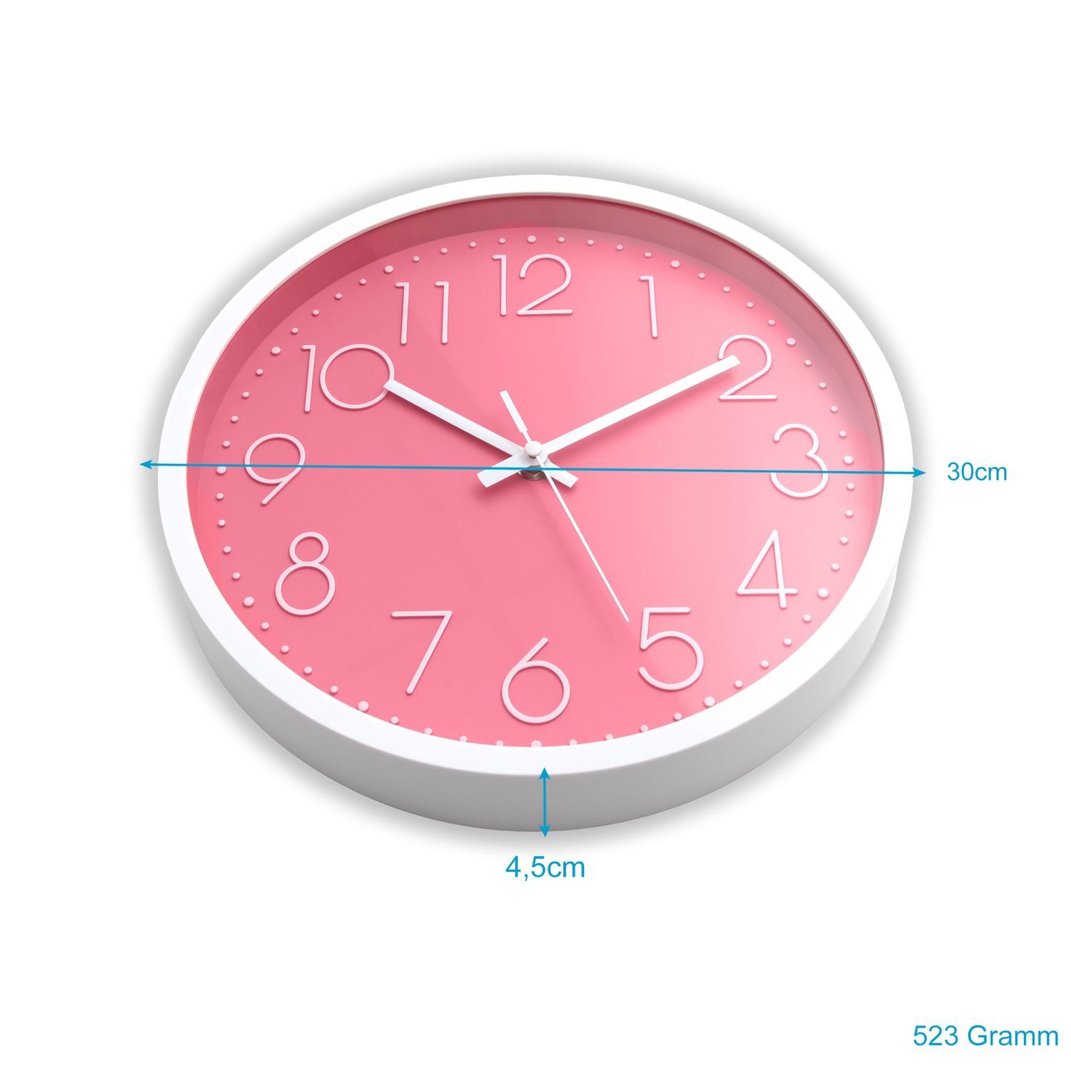 Intirilife Wanduhr (Wanduhr lautlos, ohne Tickgeräusche klassiche moderene günstig online kaufen