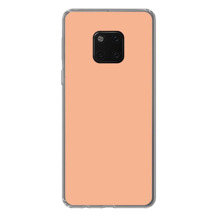 MuchoWow Handyhülle Aprikose - Rosa - Pastell - Einfarbig - Orange Handyhülle Huawei Mate 20 Pro Handy Case Silikon Bumper Case