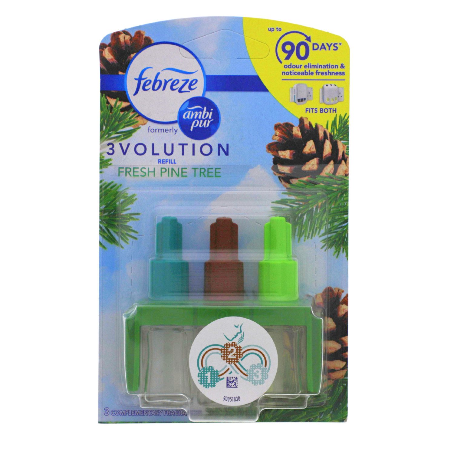 Febreze Raumduft Febreze 3Volution Elektrischer Lufterfrischer Nachfüller 20ml Fresh Pi, Raumspray