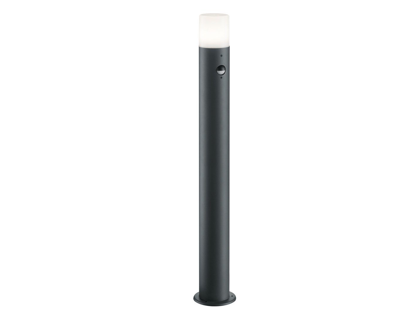 TRIO Leuchten LED Pollerleuchte, Bewegungsmelder, LED wechselbar, Warmweiß, Wegeleuchte mit Bewegungsmelder, Anthrazit, 80cm Wegbeleuchtung Garten