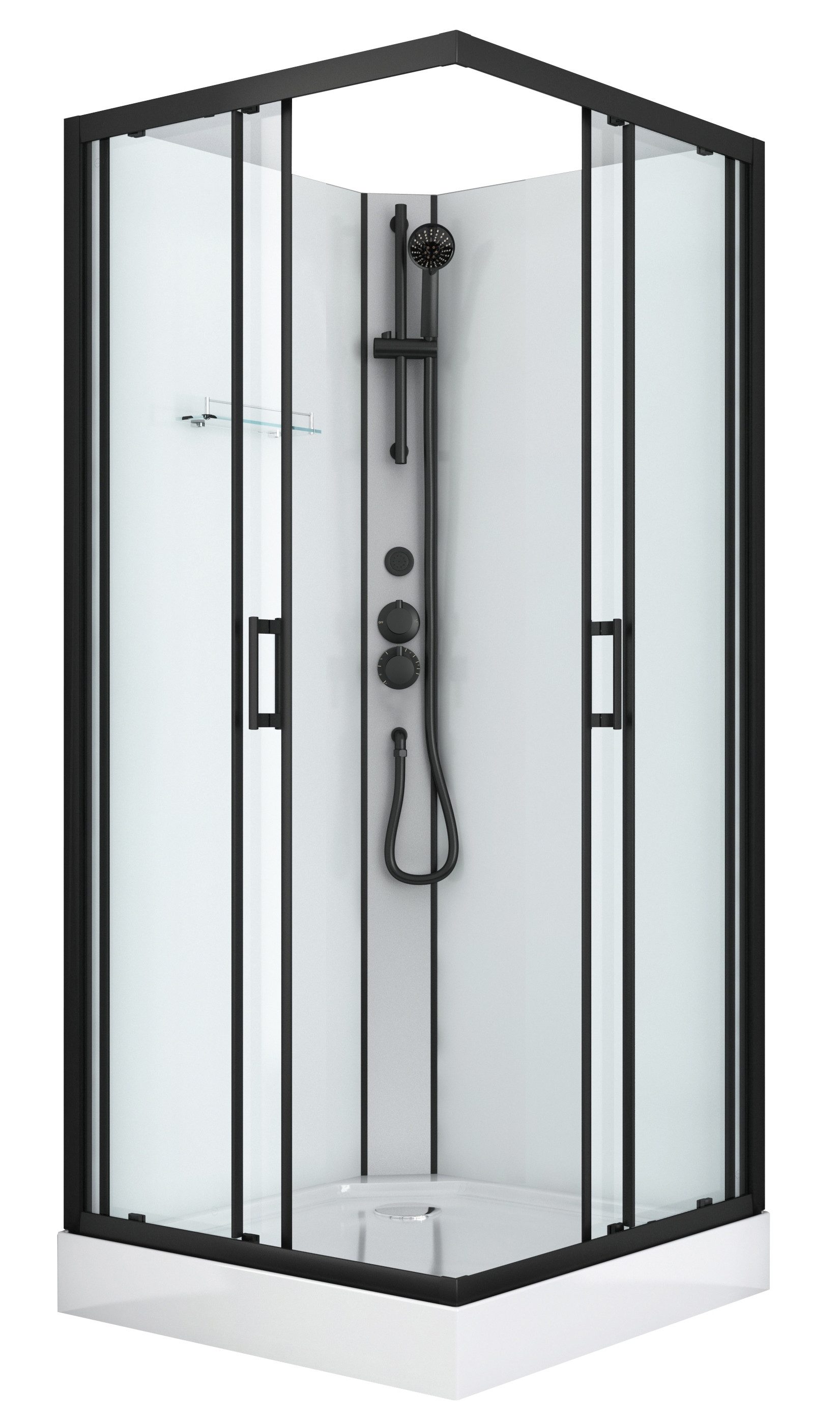 Sanotechnik Komplettdusche DENVER, BxT: 90x90 cm, Einscheibensicherheitsglas