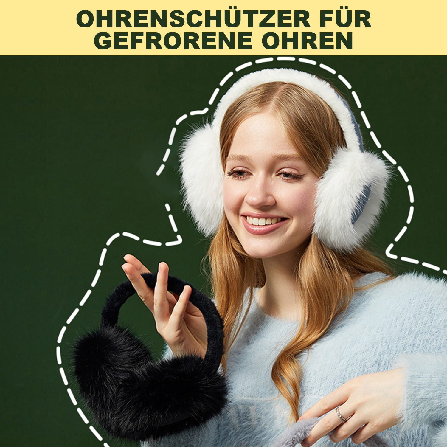 Refttenw Ohrenwärmer Faltbare tragbare Frostschutz-Ohrenschützer, Plüsch-Oh günstig online kaufen