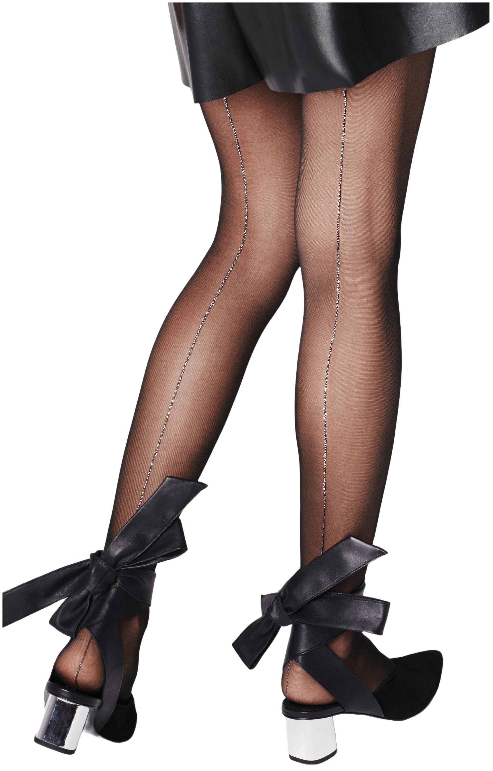 Fiore Feinstrumpfhose Golden Line (Packung 1 Paar) Feinstumpfhose 20DEN mit einer glänzenden Rückennaht