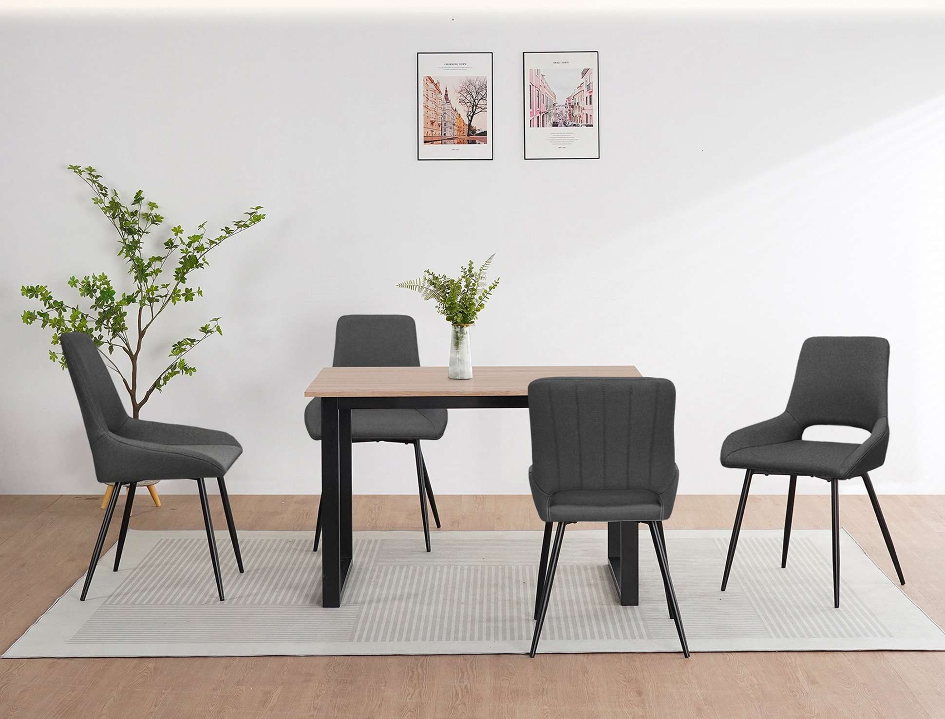 OTTO home Esszimmerstuhl Derrek (Set), im 2 er Set mit gepolsterter Rückenlehne