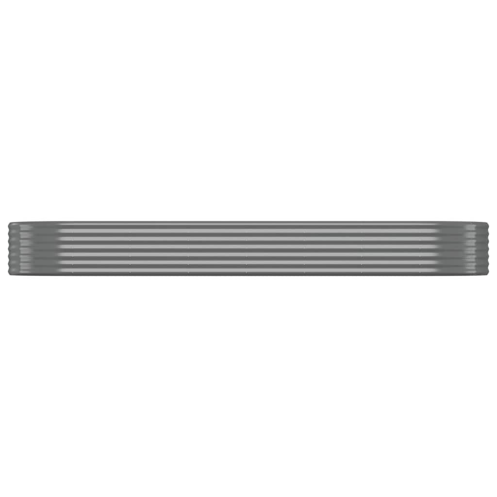 vidaXL Hochbeet Hochbeet Verzinkter Stahl 322x100x36 cm Grau (1 St)