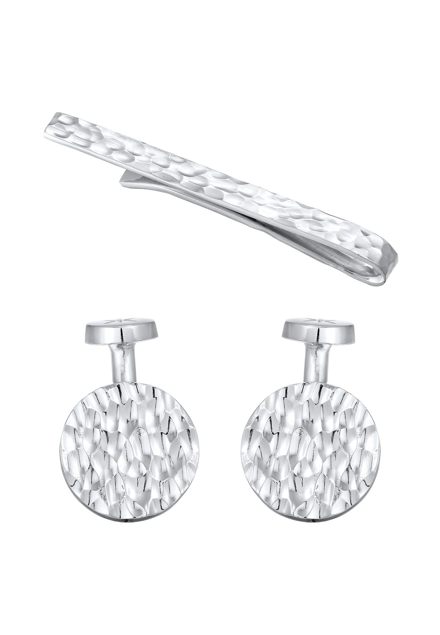 Kuzzoi Manschettenknöpfe Manschettenknöpfe Krawattennadel Set Silber