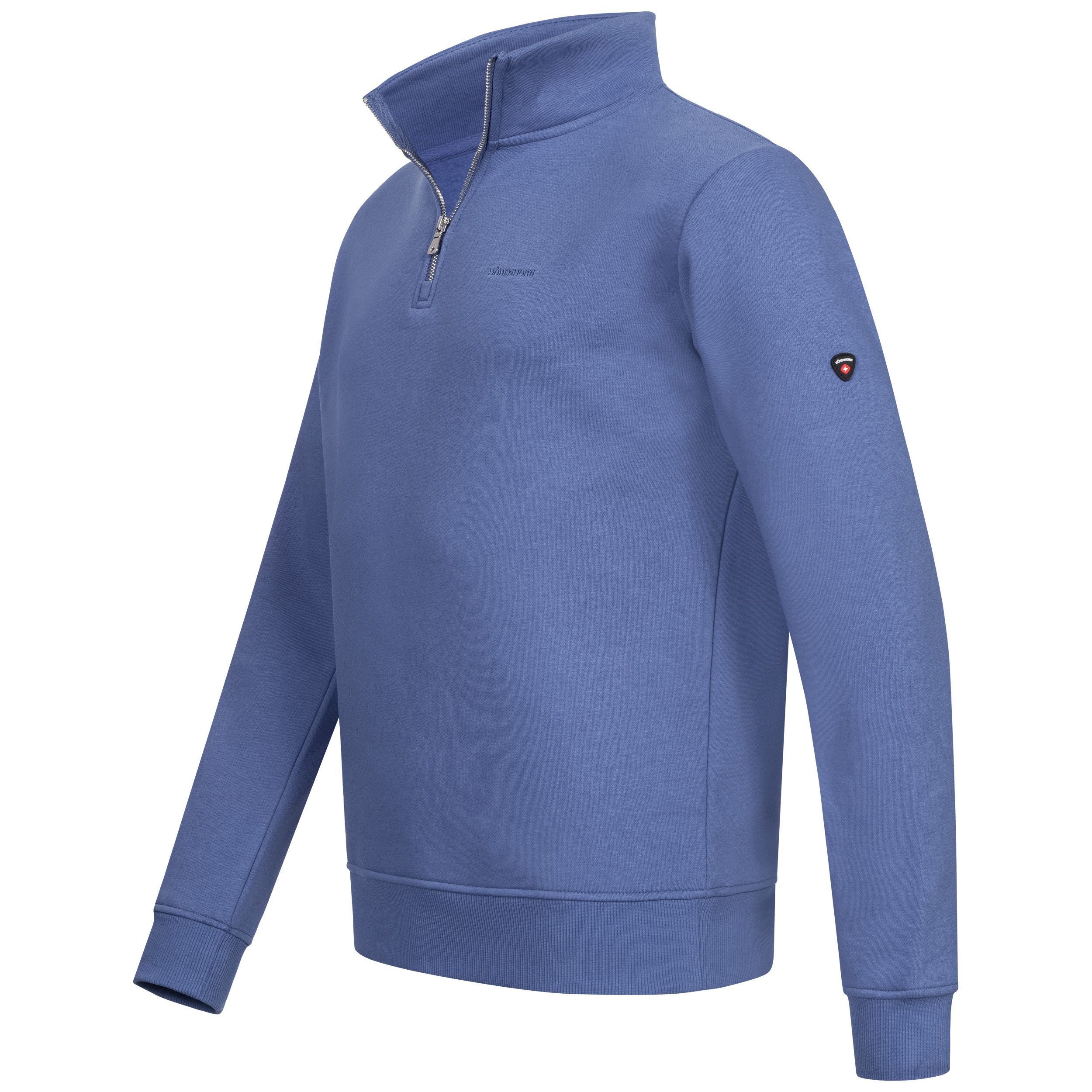 Höhenhorn Troyer Troiberg Herren Pullover für Männer 1/4 Zip Sweatshirt mit Kragen Hochwertige Baumwolle, weiche Innenseite, angenehm warm