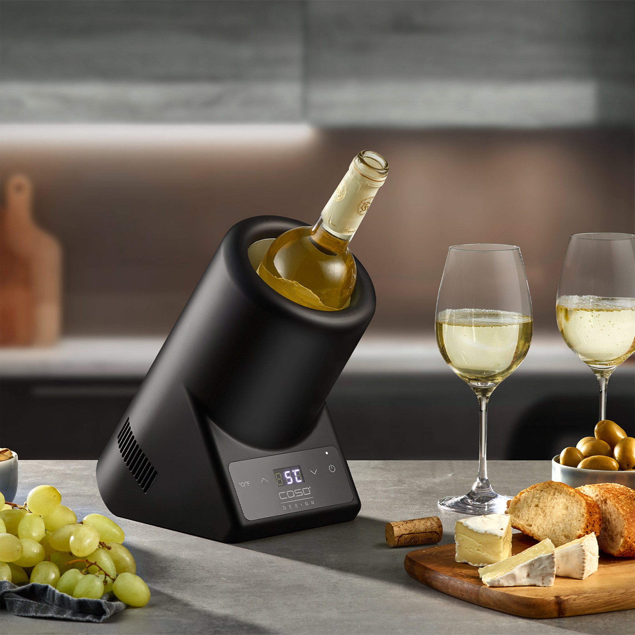 Caso Wein- und Sektkühler VinoCase Black