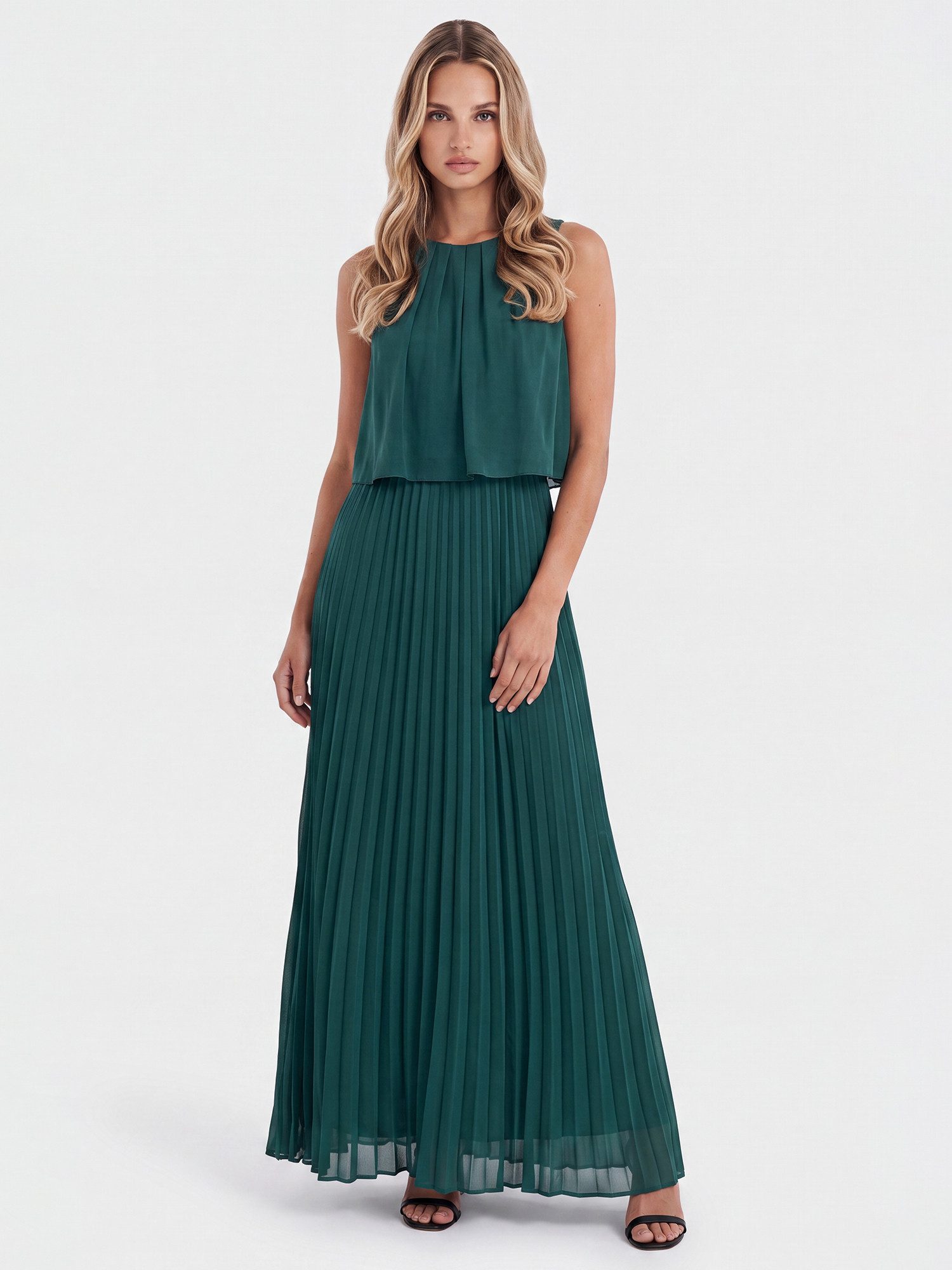 Apart Abendkleid mit Plisseerock