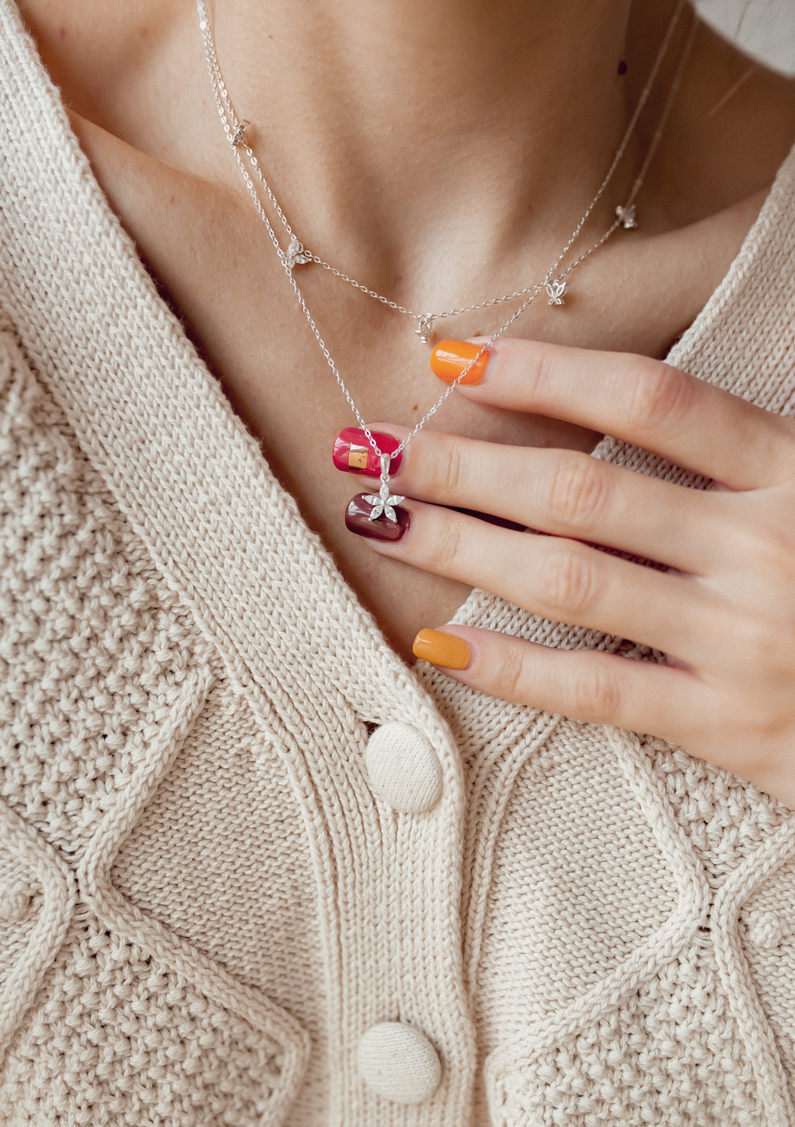 Hey Happiness Charm-Ketten-Set Blume und Schmetterlinge günstig online kaufen