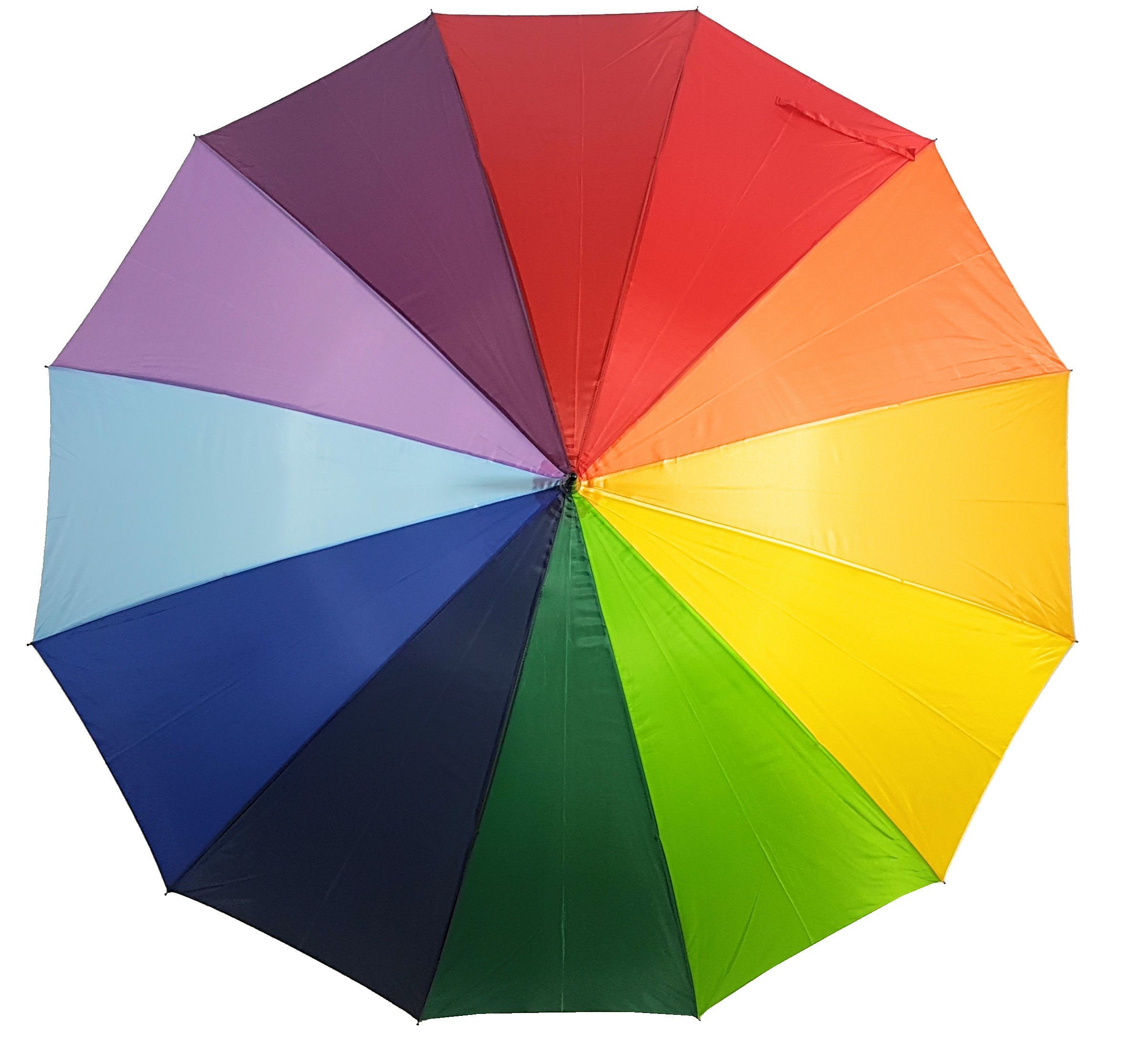 Stockregenschirm XXL Regenschirm "Rainbow", leuchtende Regenbogenfarben, mit extra großem 130cm Dach