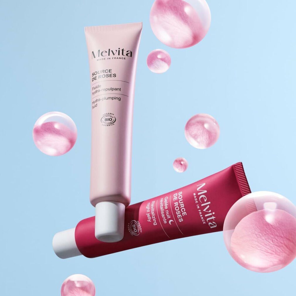 Melvita Körperpflegemittel SOURCE DE ROSES revitalisierendes Nachtgel 40 ml