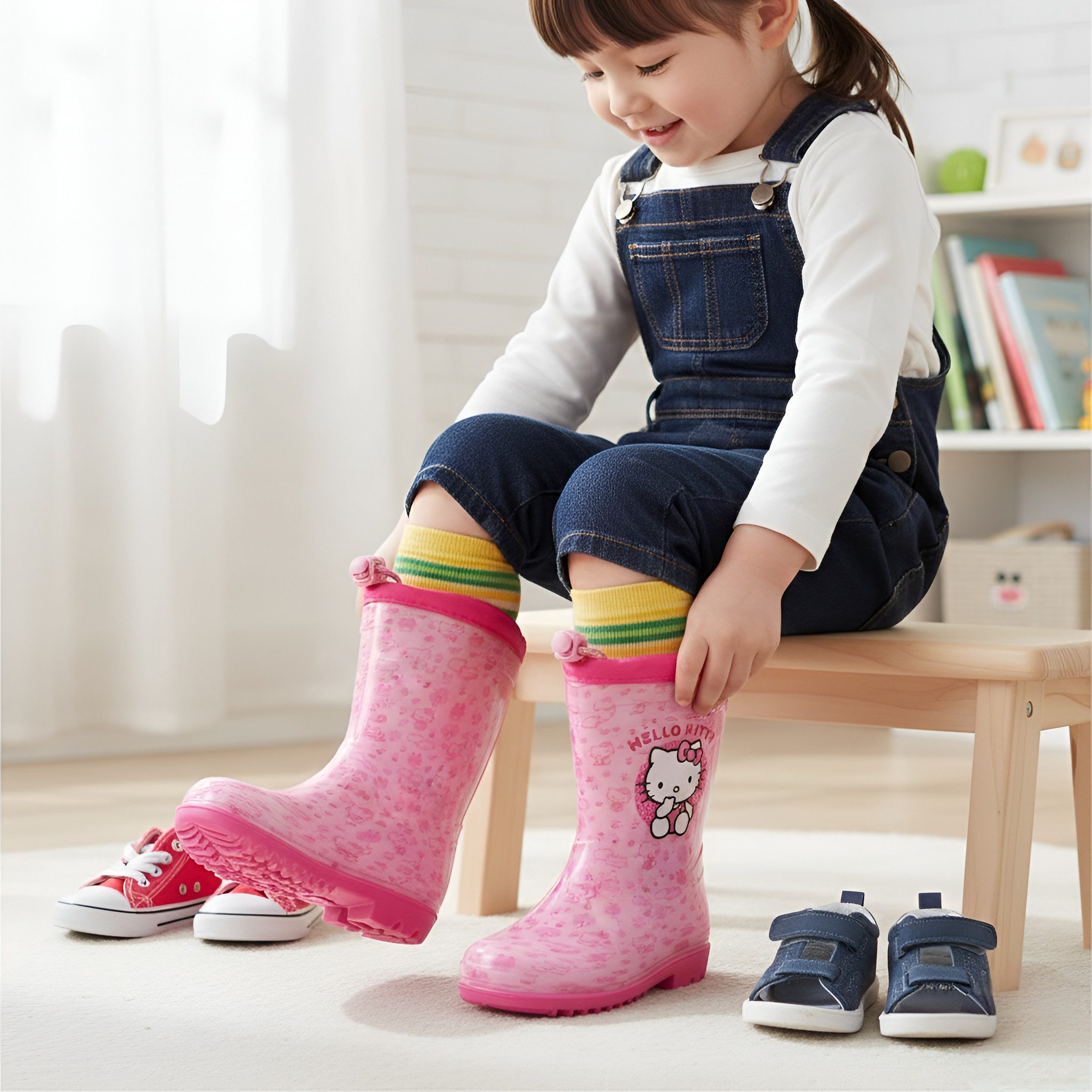 Hello Kitty Hello Kitty Kinder Mädchen Stiefel Gummistiefel Regenstiefel Stiefel