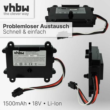 vhbw kompatibel mit Bosch Indego S+ 350, S+ 400, S+ 500 Akku Li-Ion 1500 mAh (18 V)