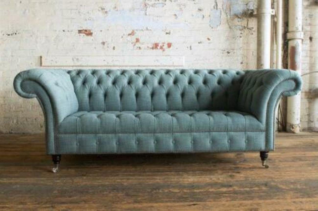 JVmoebel 3-Sitzer Made in Grüne 3 Sofa Textil, XXL Europe Polster Designer Couch Sitzer Sofas Couchen