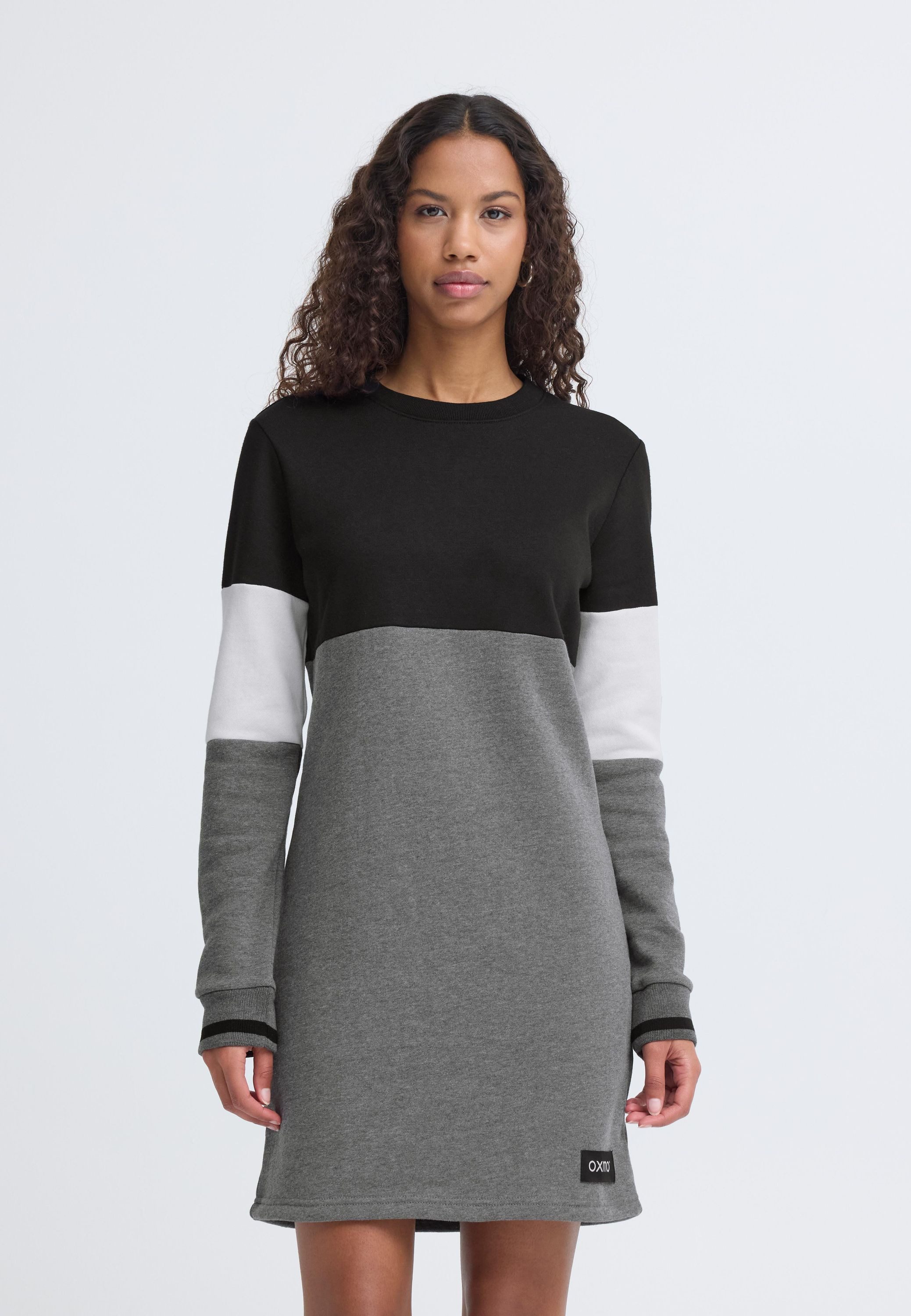 OXMO Sweatkleid OXSweat Sweatkleid in Colourblock-Optik
