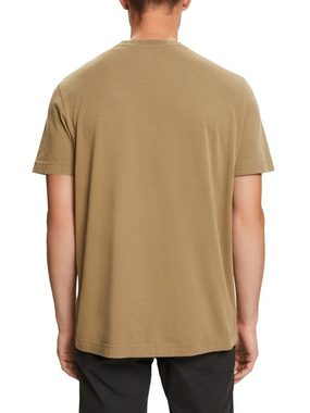 edc by Esprit T-Shirt Rundhals-T-Shirt aus Jersey, 100 % Baumwolle (1-tlg)