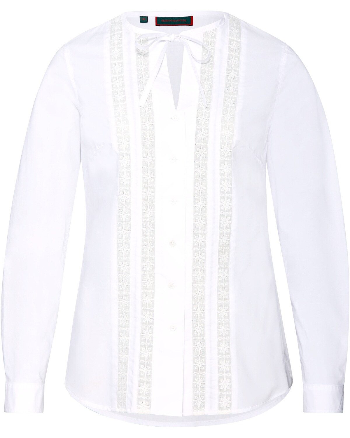Trachtenbluse Bluse mit Spitze